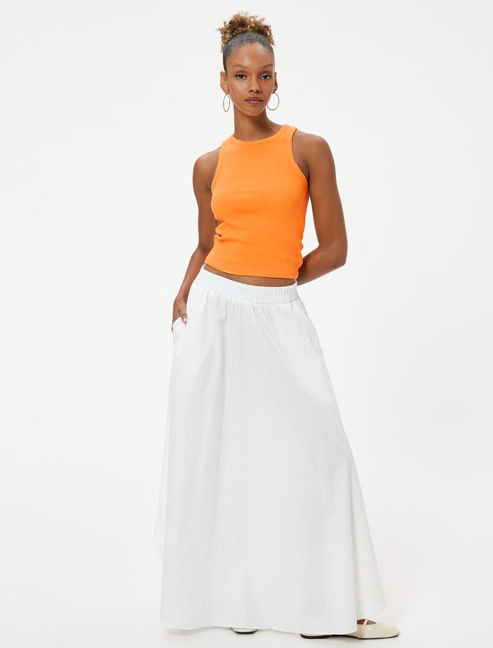  Ribanalı Basic Atlet Pamuklu Slim Fit