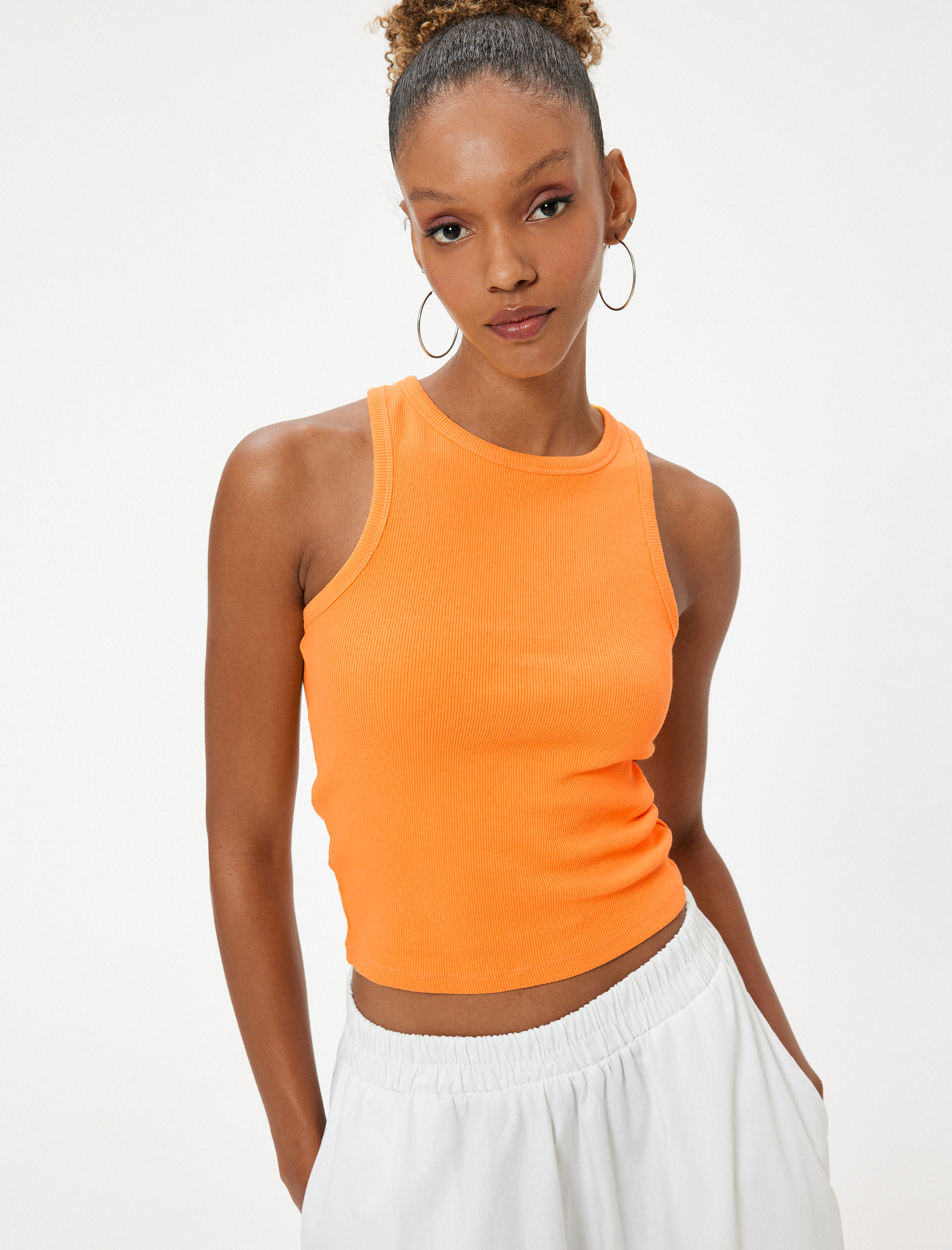 Ribanalı Basic Atlet Pamuklu Slim Fit