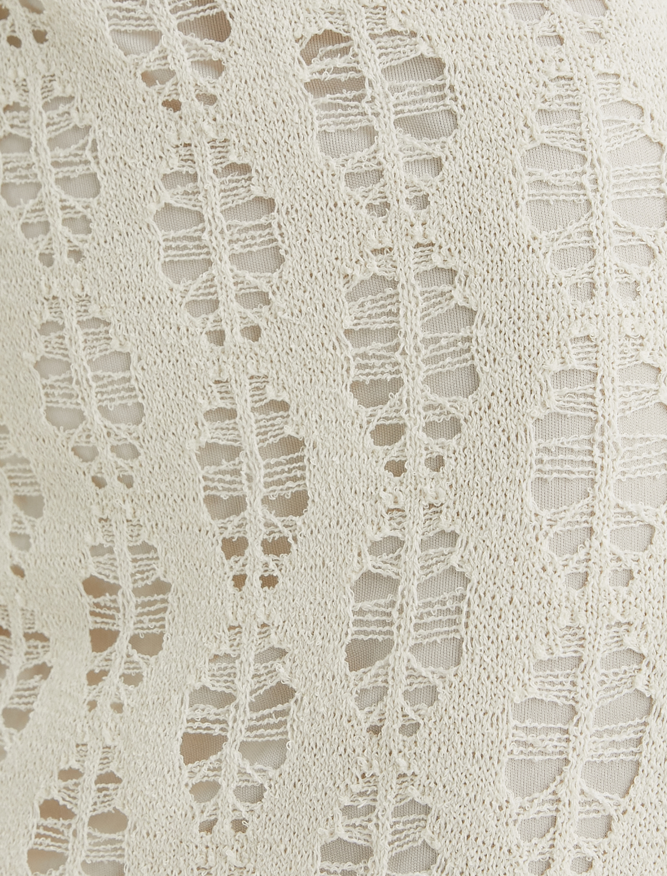 Koton X Şahika Ercümen - Uzun Halter Yaka Kroşe Elbise Yırtmaçlı Yarım Astarlı Boncuk Detaylı