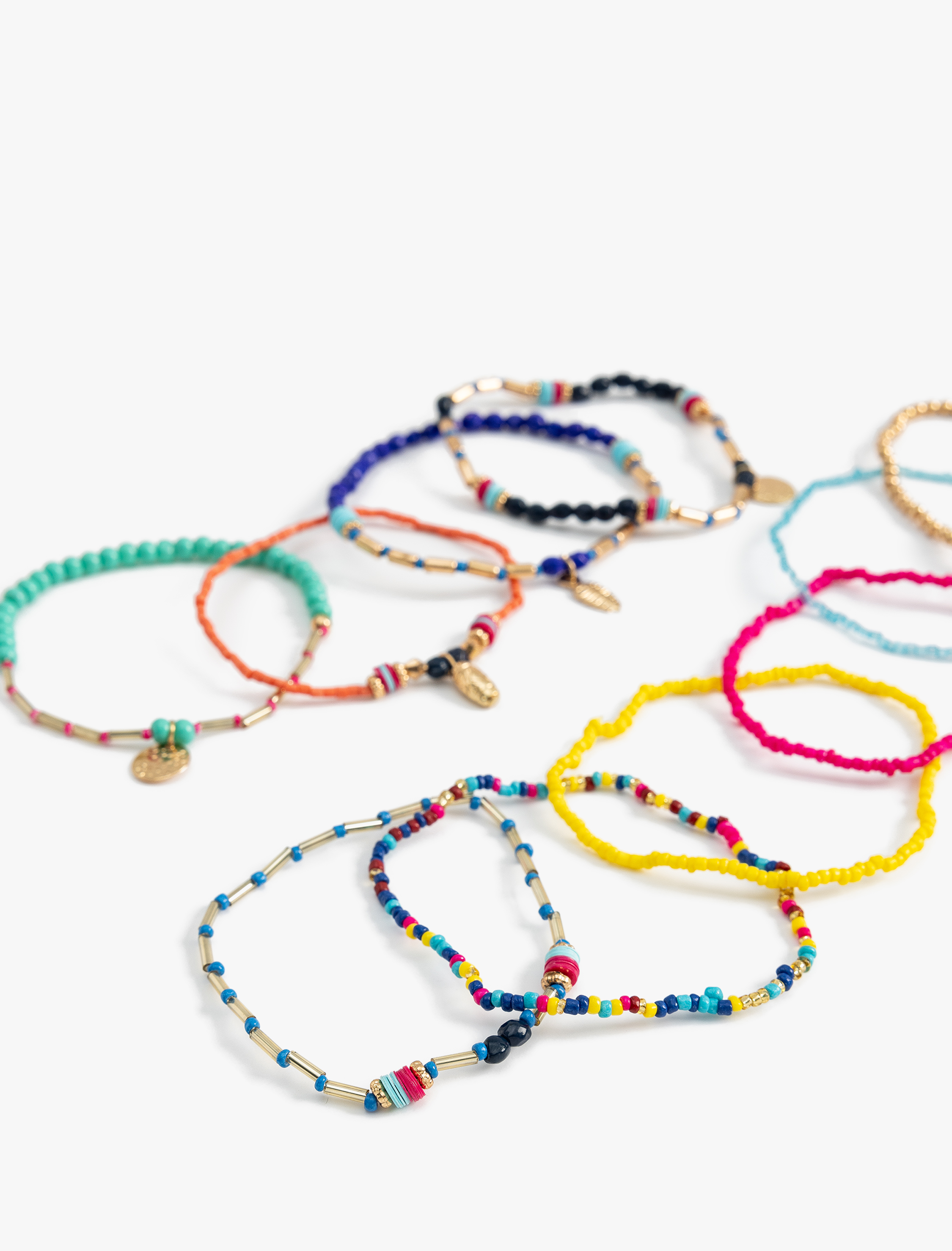  Kadın Çoklu Bileklik Seti Boncuklu