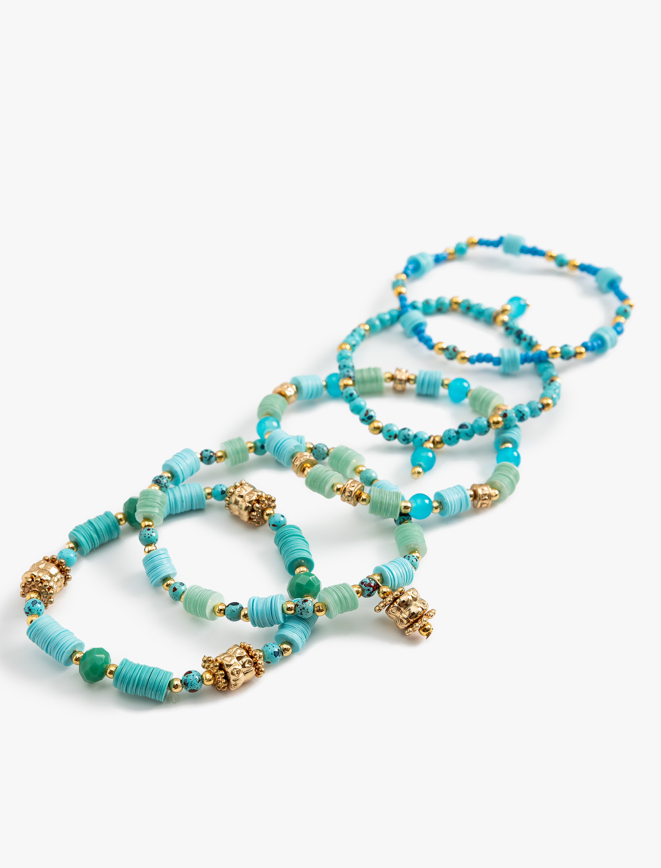  Kadın 5'li Bileklik Seti Boncuklu