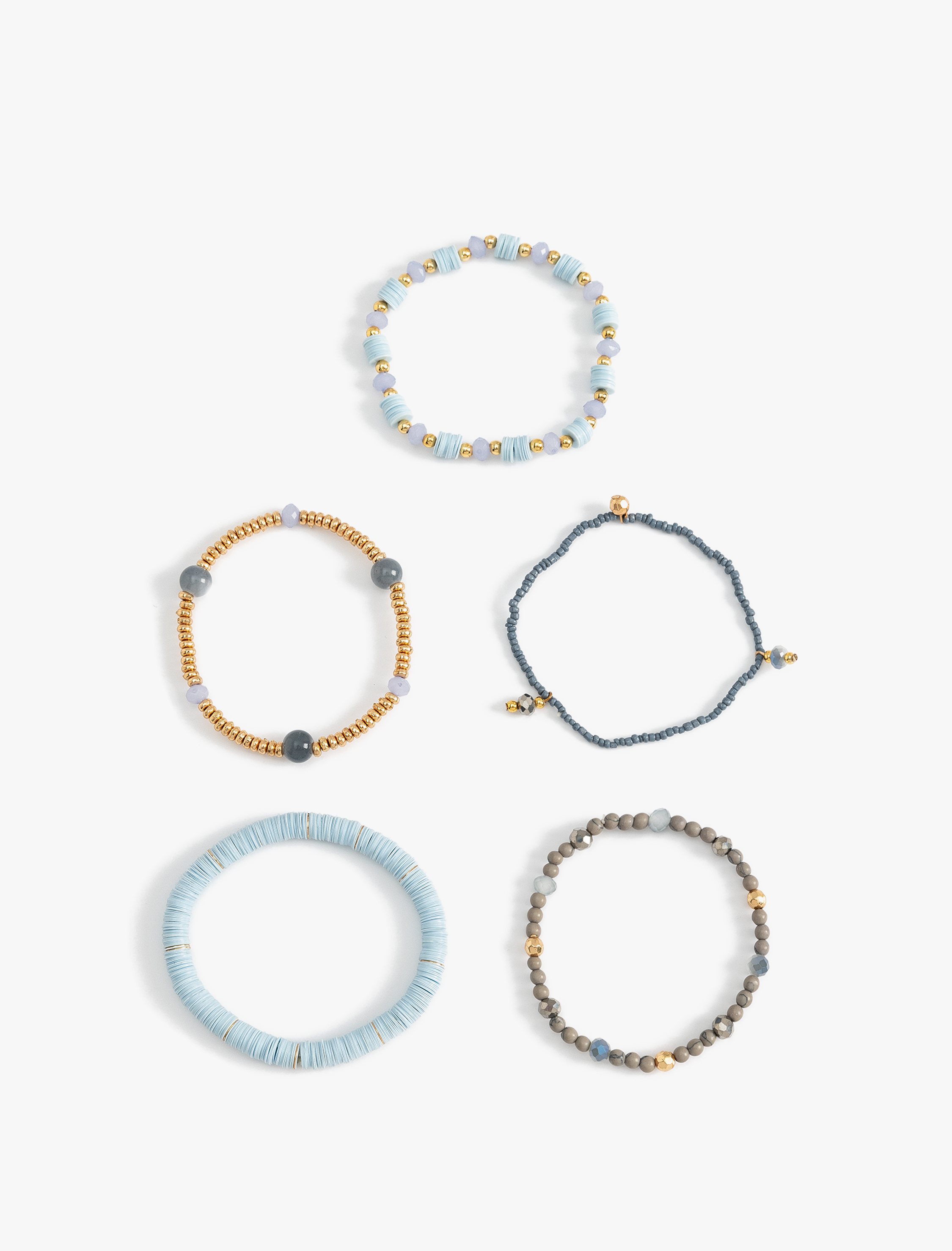  Kadın 5'li Bileklik Seti Boncuklu