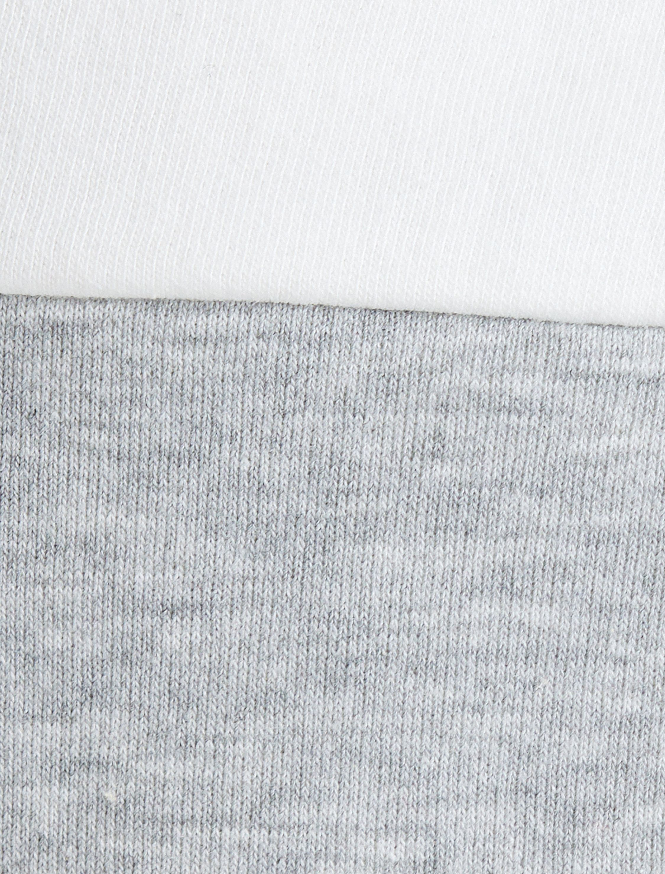   Üç İplik Şardonlu Renk Bloklu Arkası Baskılı Crop Yarım Fermuarlı Sweatshirt