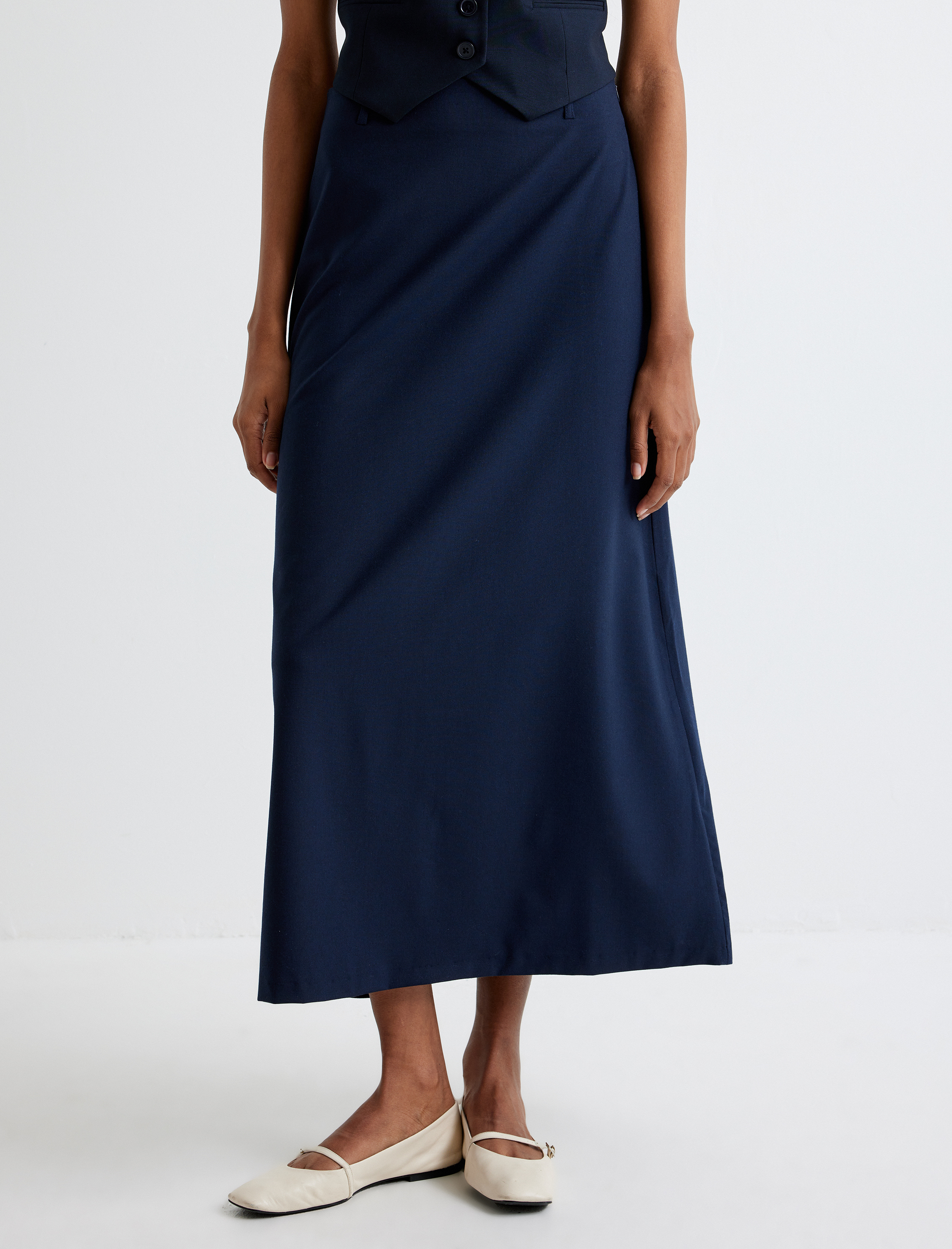   Uzun Kalem Etek Kemer Detaylı Rahat Kalıp Standart Bel