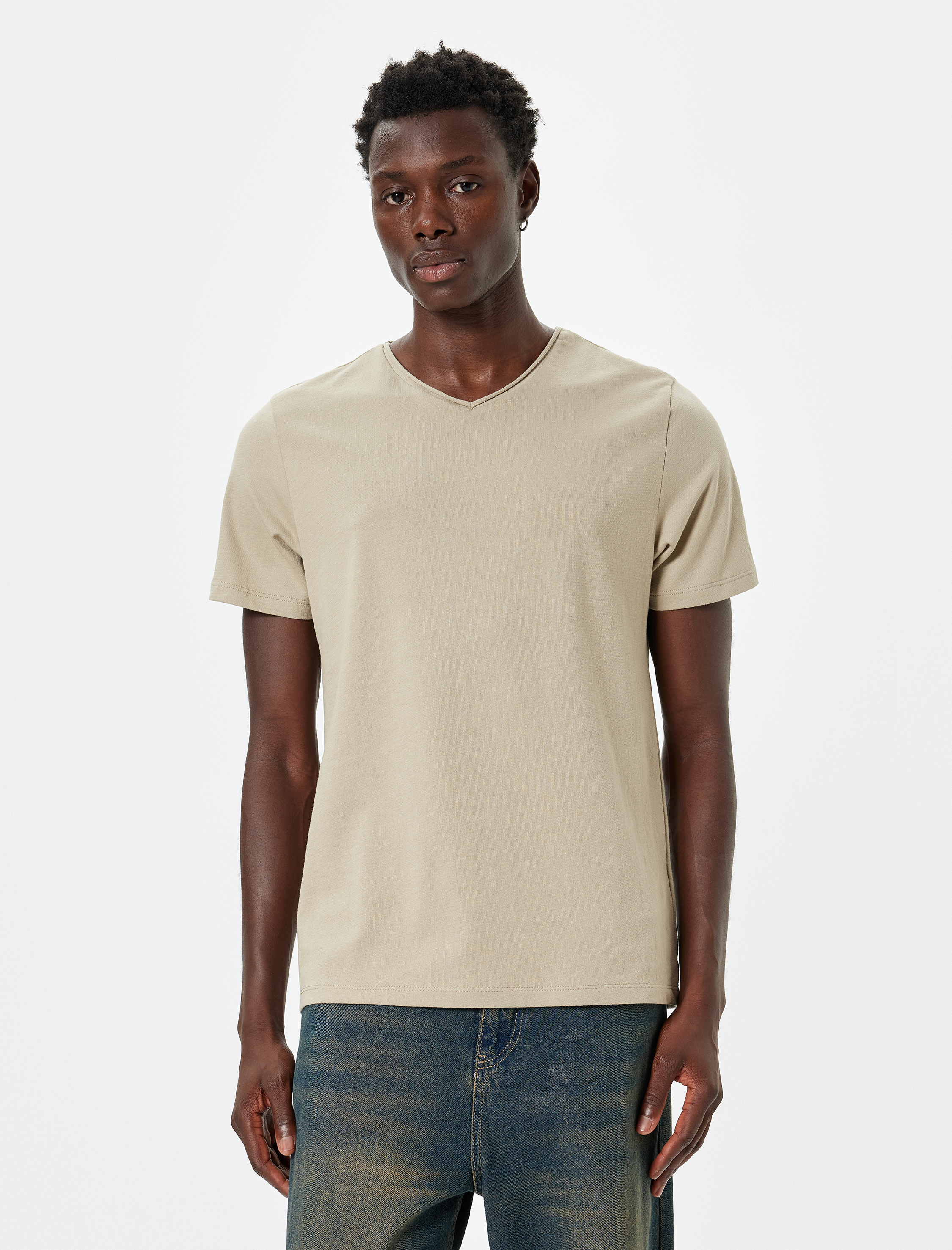   Pamuklu Kısa Kollu Regular Fit Bisiklet Yaka Basic Tişört