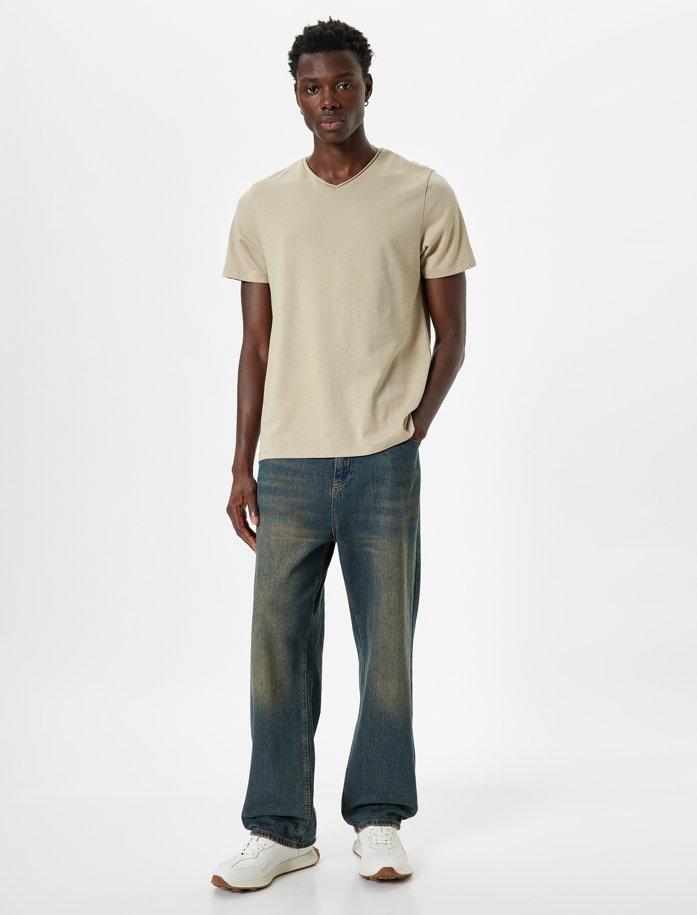   Pamuklu Kısa Kollu Regular Fit Bisiklet Yaka Basic Tişört