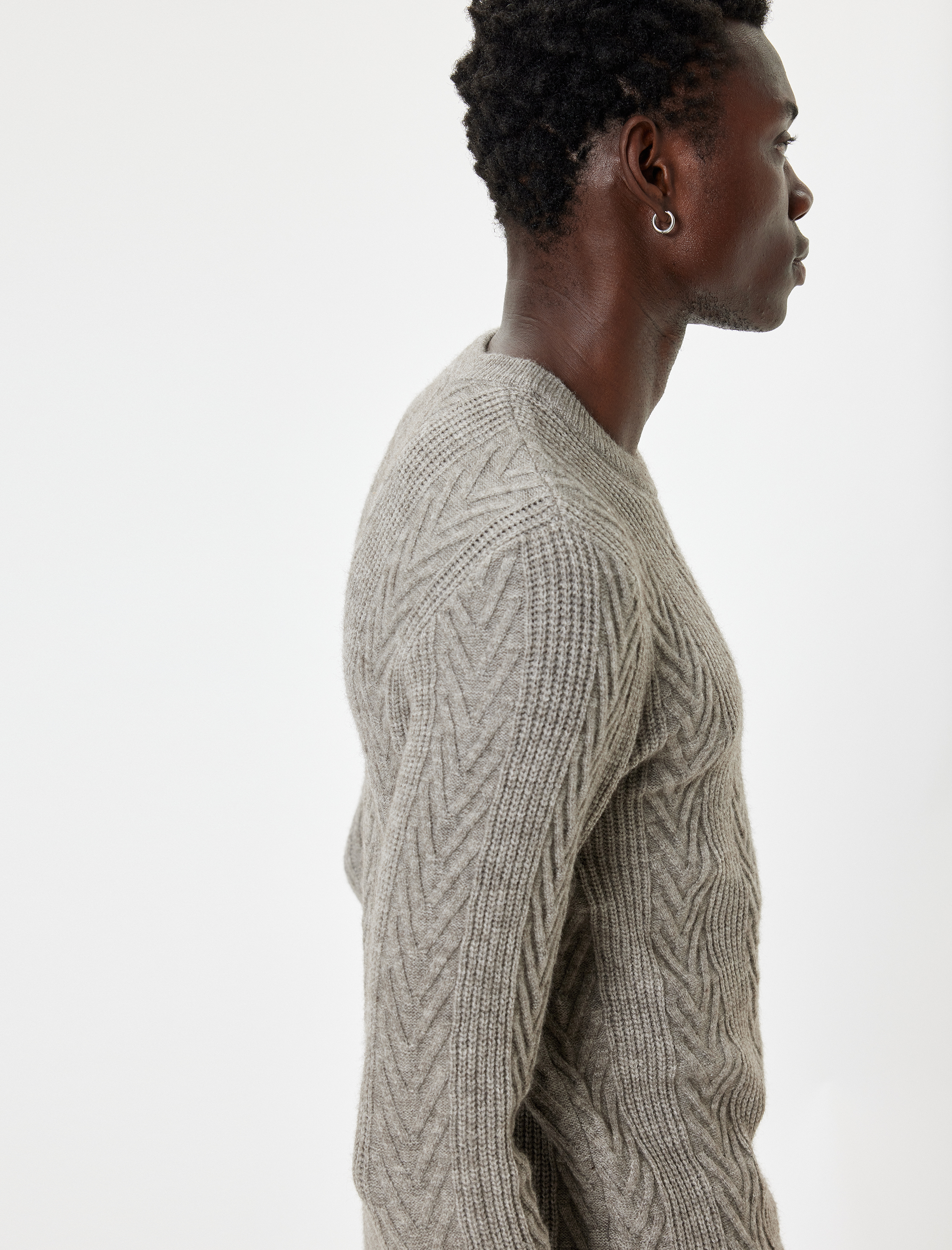   Kışlık Triko Kazak Dokulu Basic Bisiklet Yaka Uzun Kollu