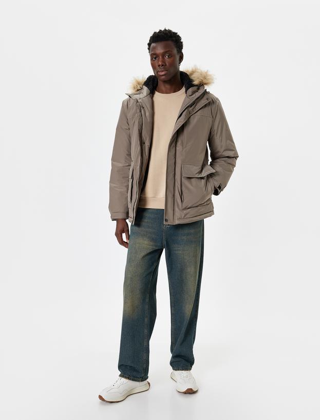 Anorak Ceket Slim Fit Fermuarlı_0