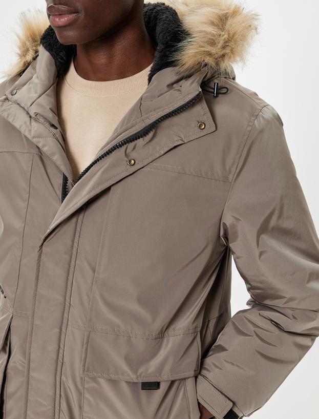 Anorak Ceket Slim Fit Fermuarlı_4