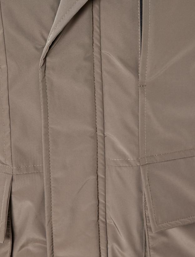 Anorak Ceket Slim Fit Fermuarlı_5