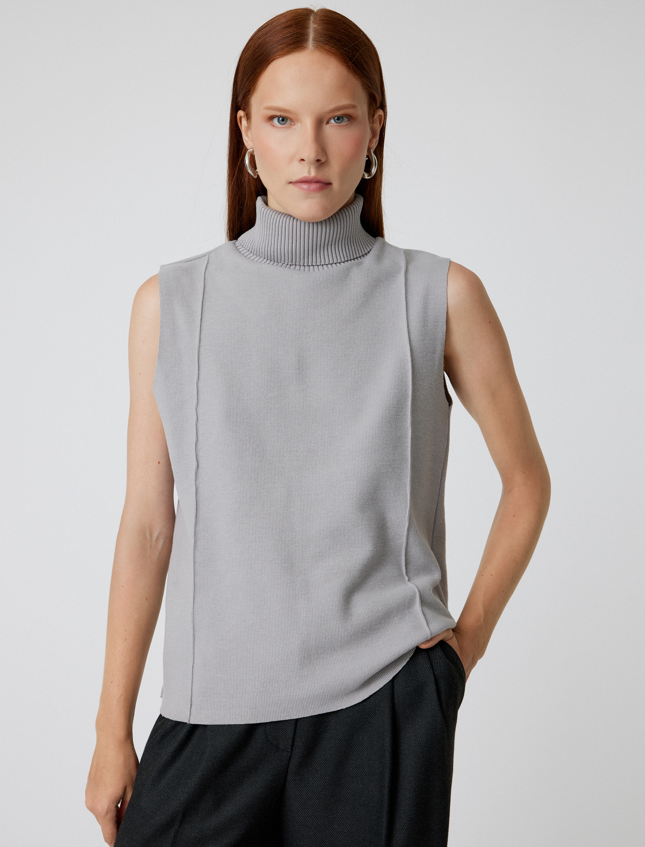 Basic Kolsuz Balıkçı Yaka Triko Kazak