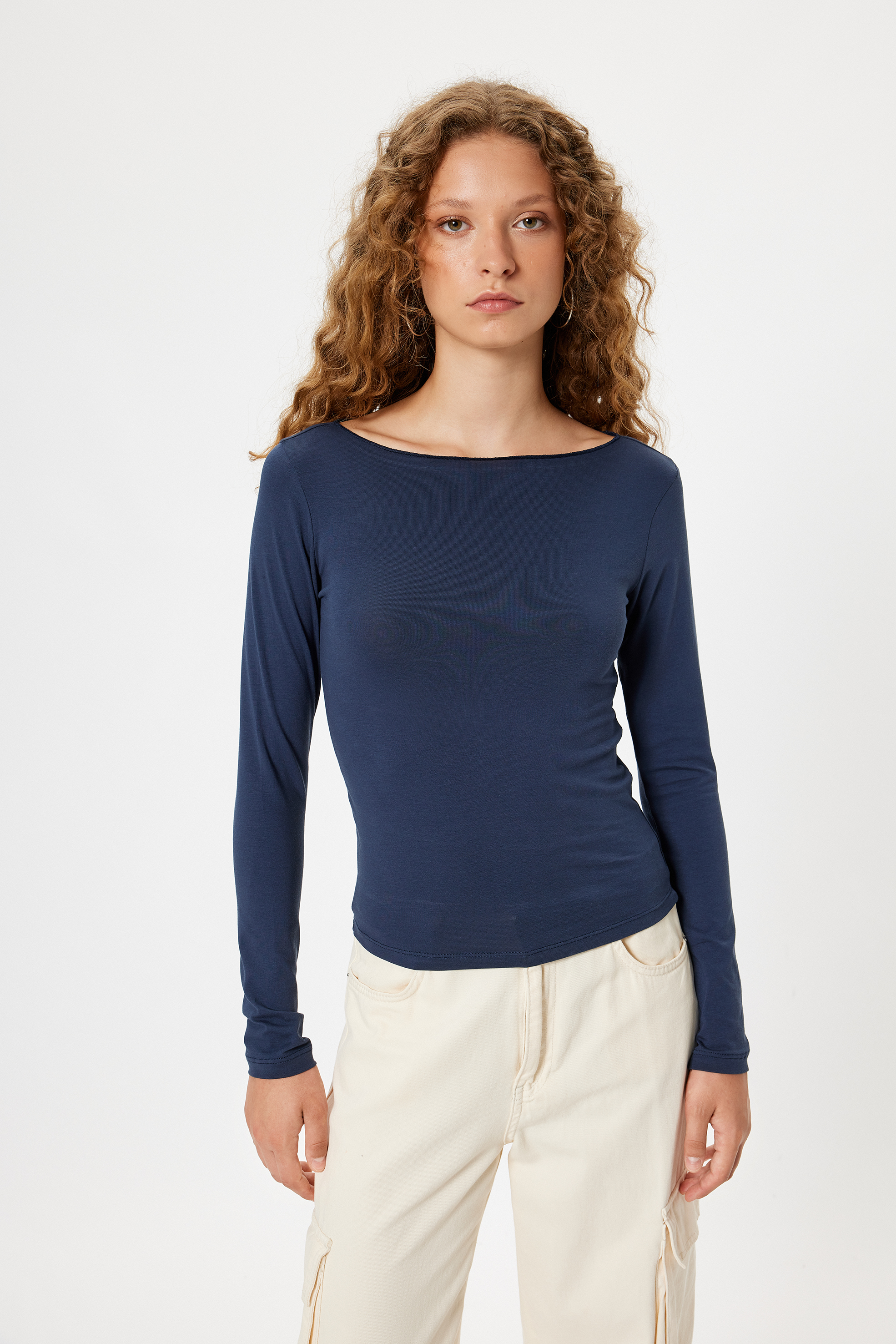   Uzun Kollu Body Basic Bisiklet Yaka Slim Fit