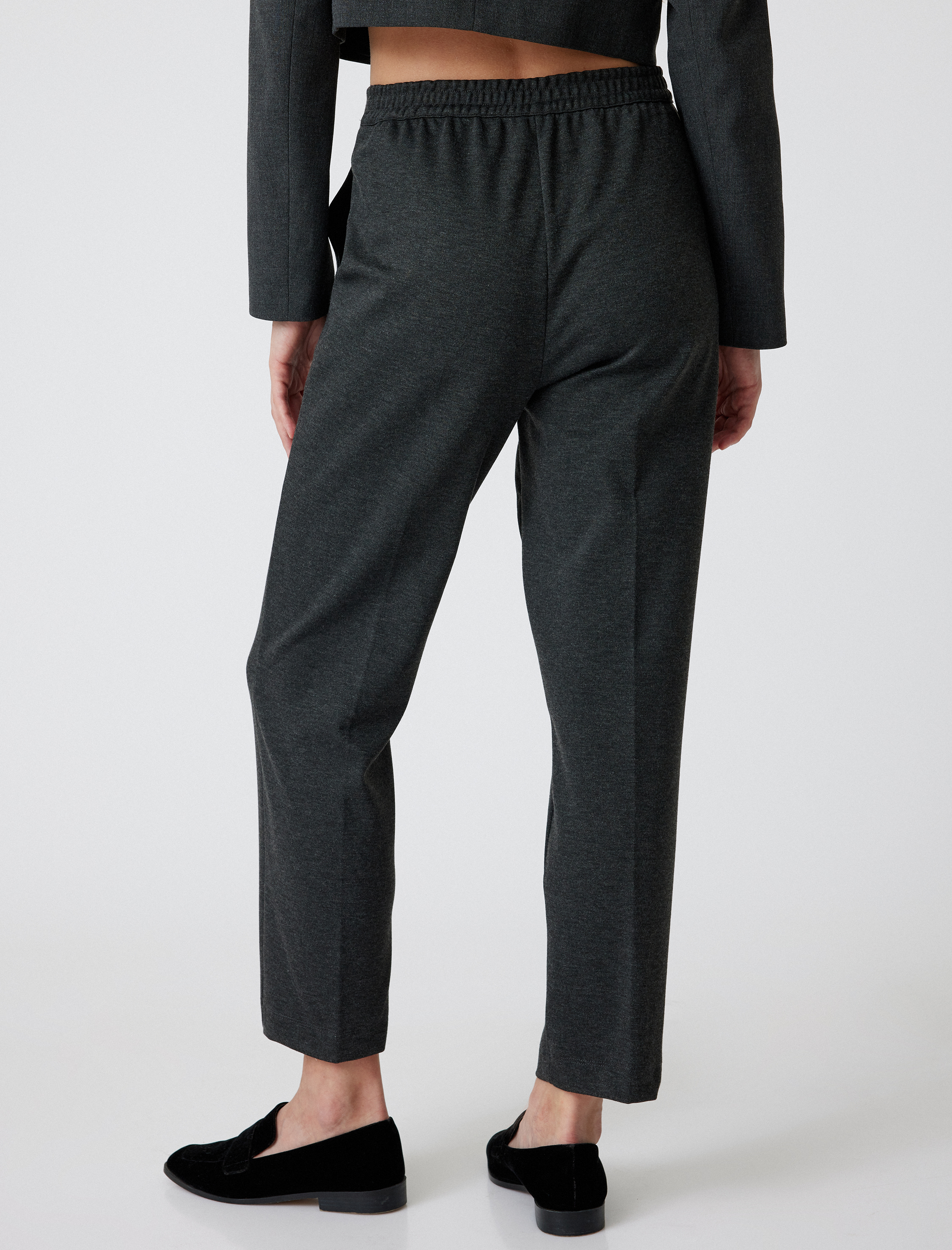   Nervürlü Cepli Standart Bel Havuç Kesim Pantolon