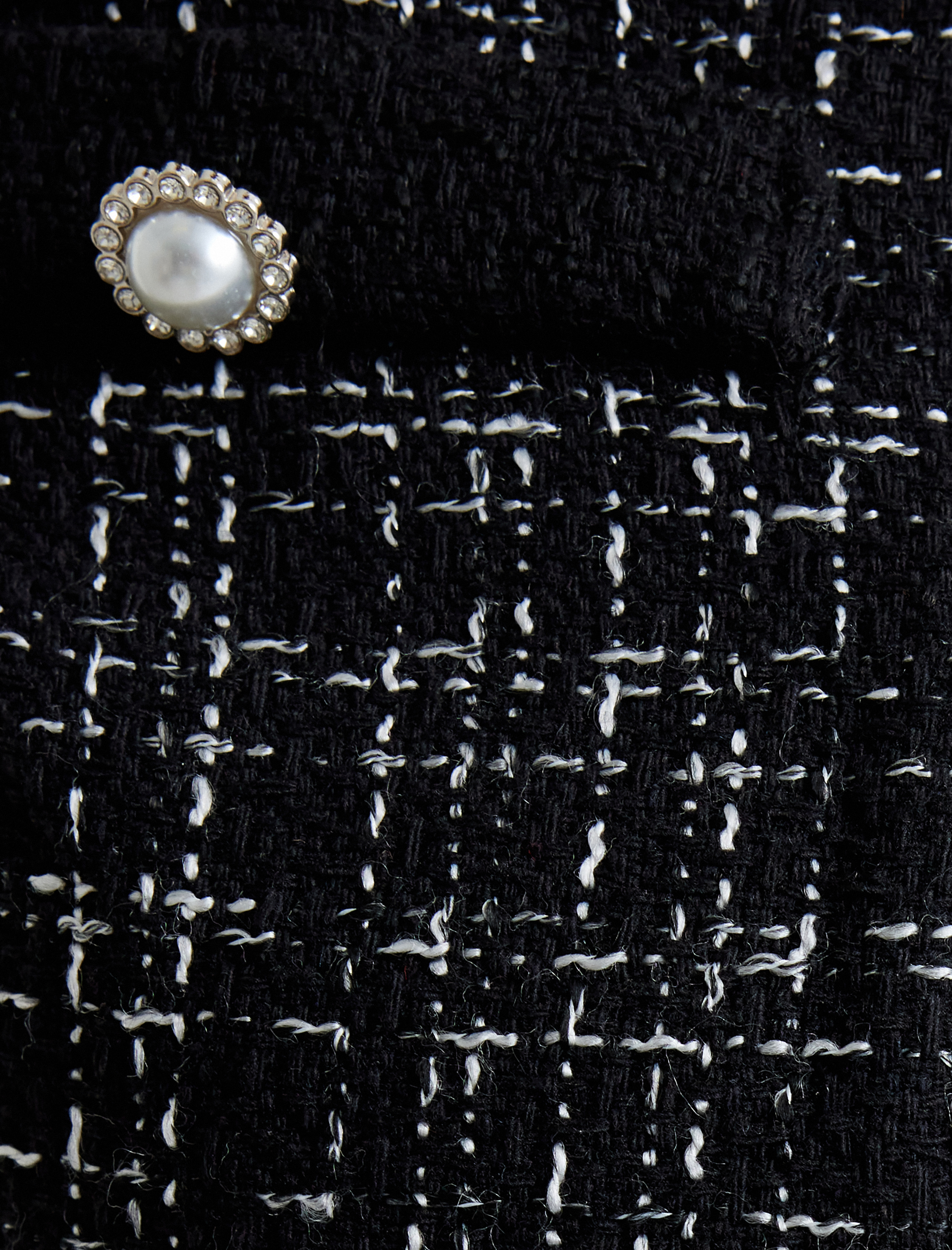   Tüvit Ceket Yuvarlak Yaka Cepli İnce Düğme Detaylı Bol Kalıp