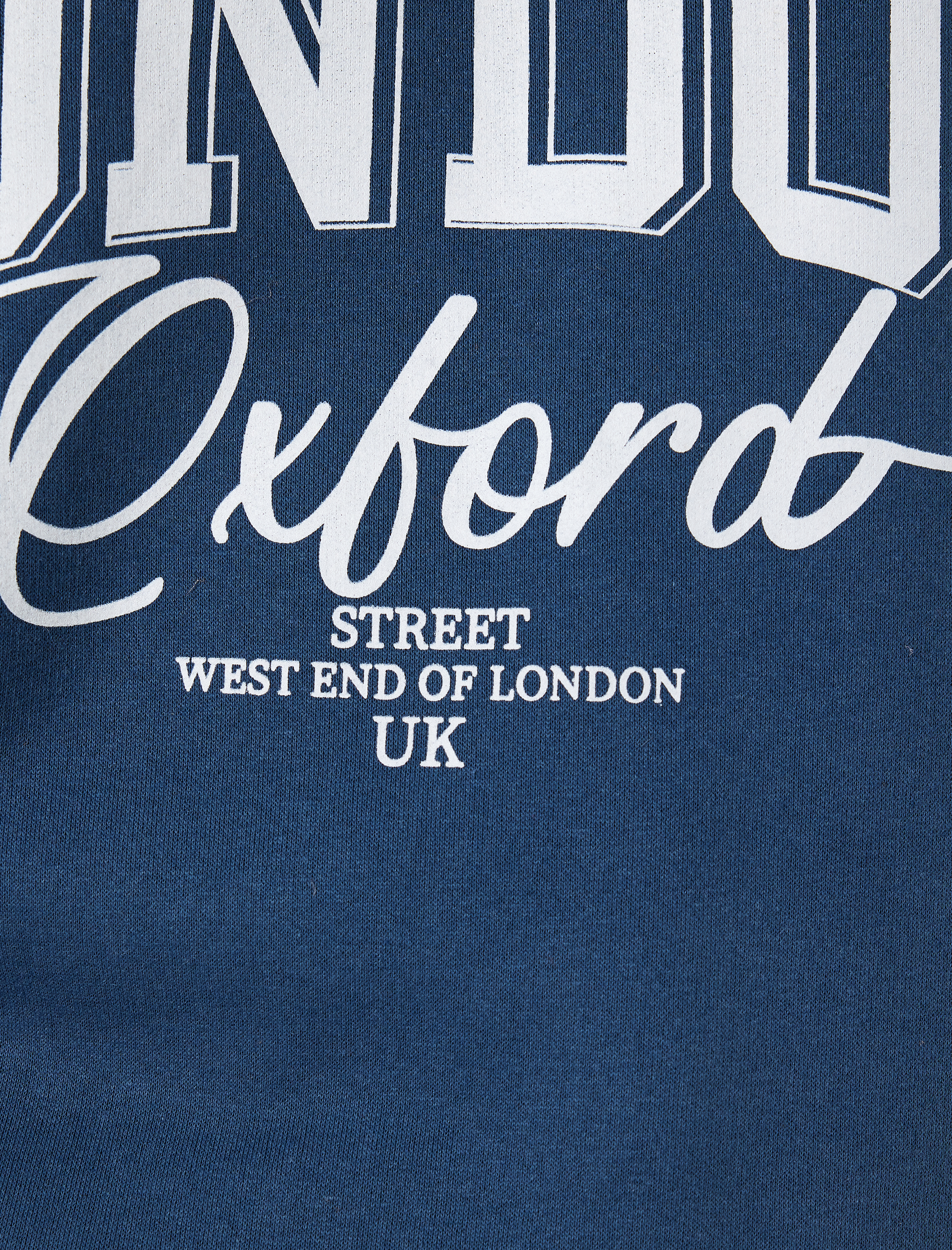   Şardonlu Yarım Fermuarlı Sweatshirt Oversize Kolej Baskılı Cep Detaylı