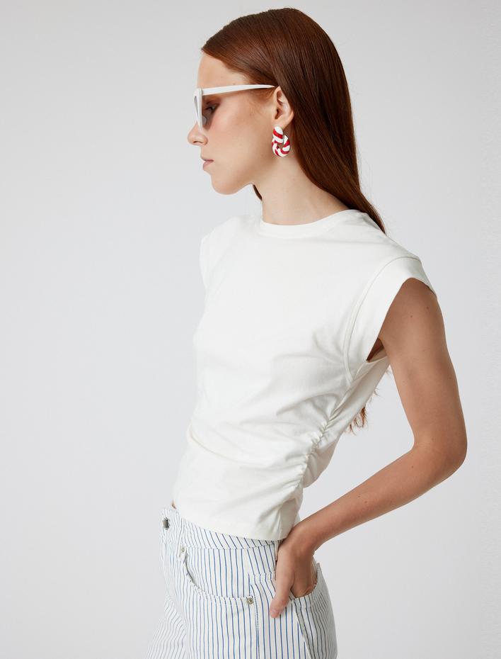  Koton X Sima Tarkan - Basic Kolsuz Tişört Bisiklet Yaka Pamuklu