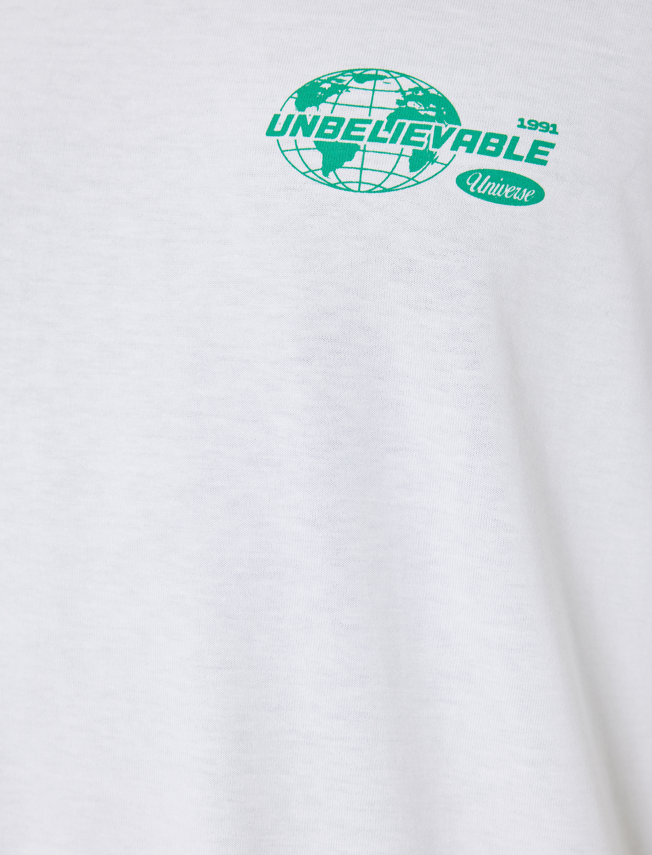   Slogan Baskılı Pamuklu Bisiklet Yaka Oversize Tişört