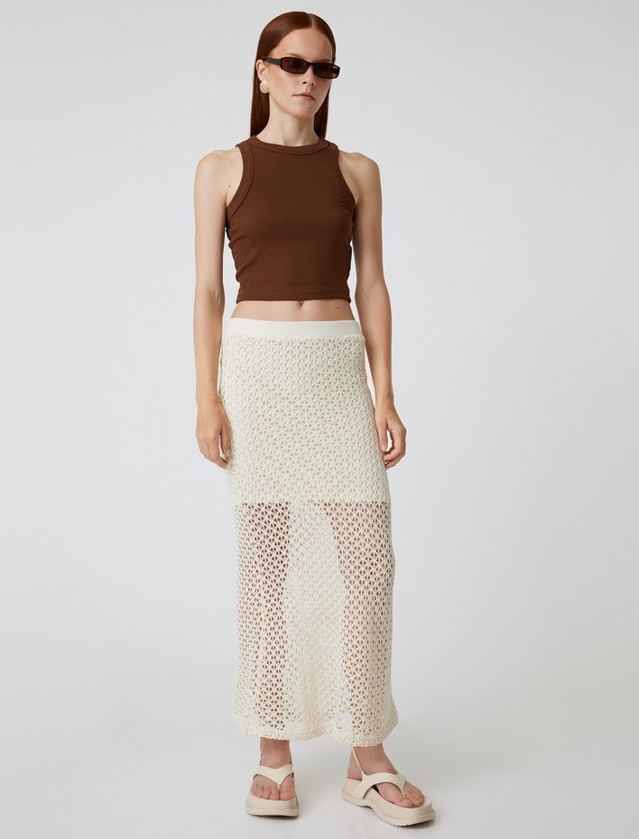  Koton X Şahika Ercümen - Halter Yaka Yarım Atlet Fitilli