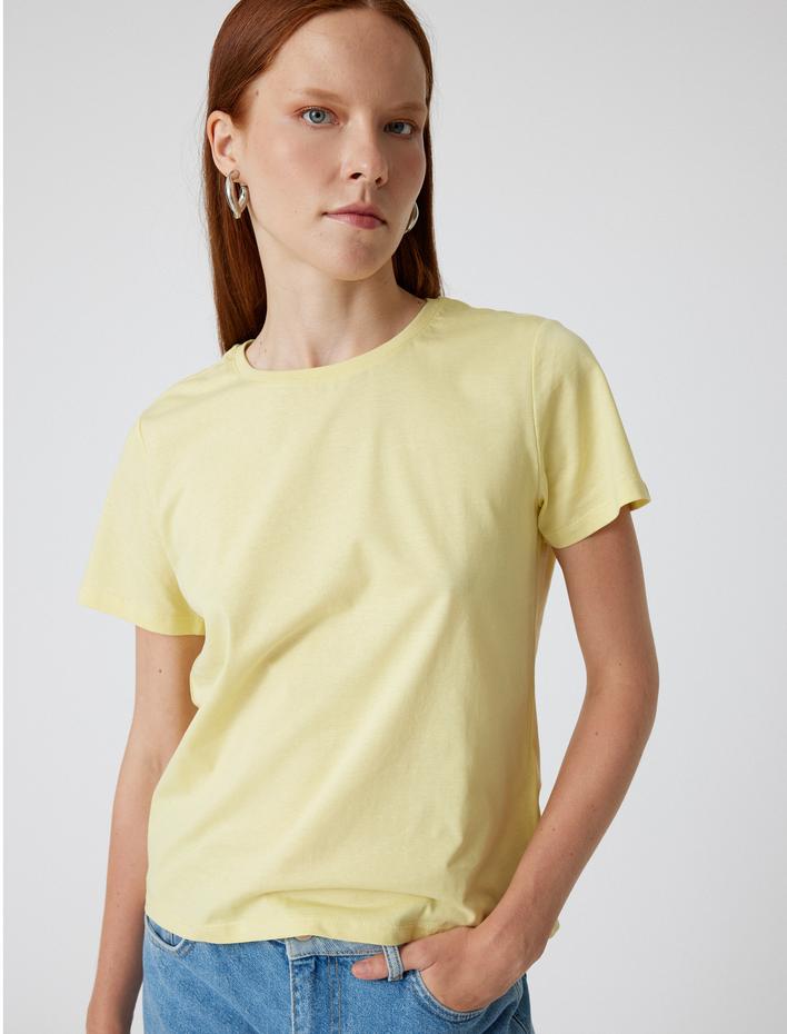  Basic Tişört Kısa Kollu Bisiklet Yaka Pamuklu