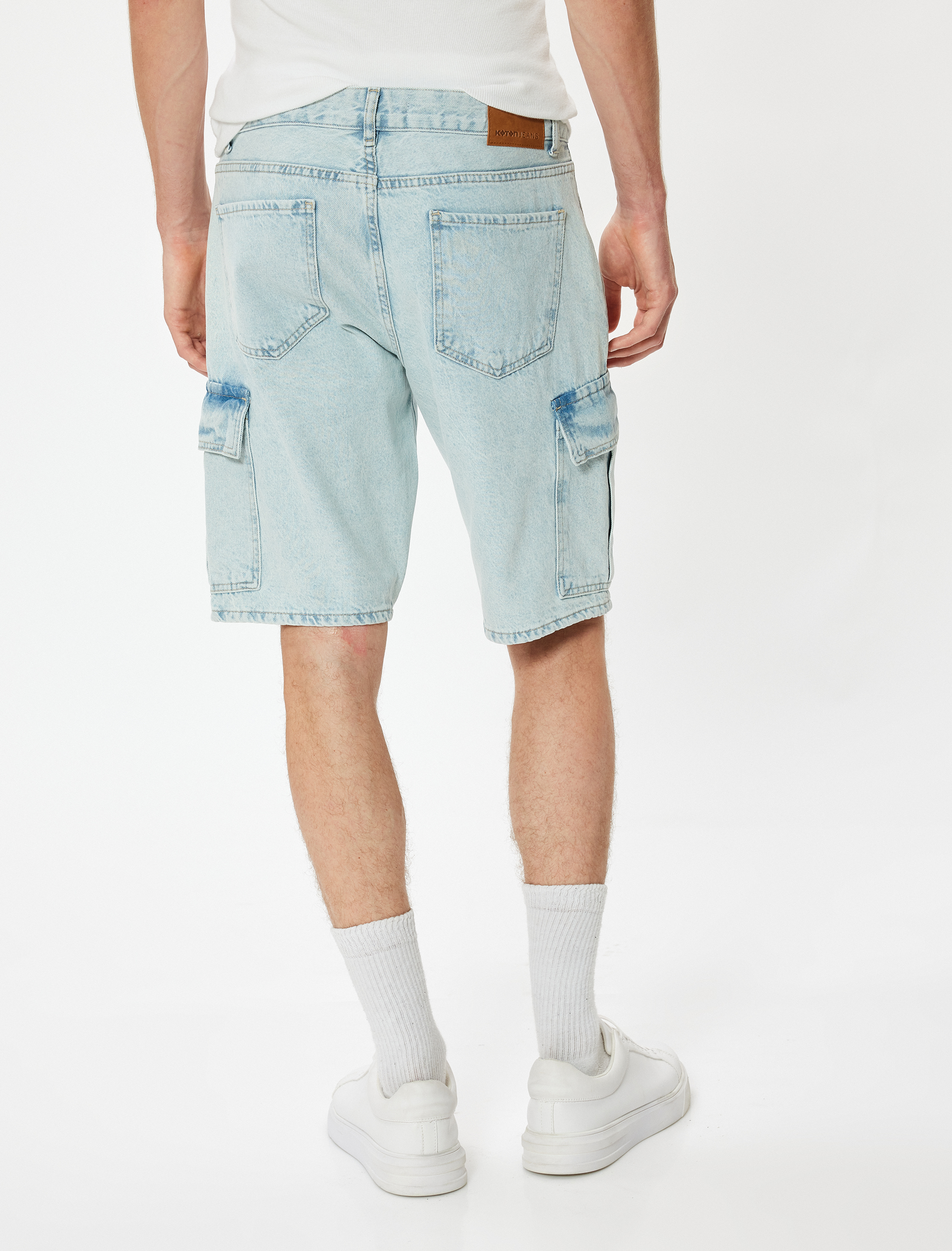 Kargo Kot Şort Oversize Bermuda Cep Detaylı Pamuklu