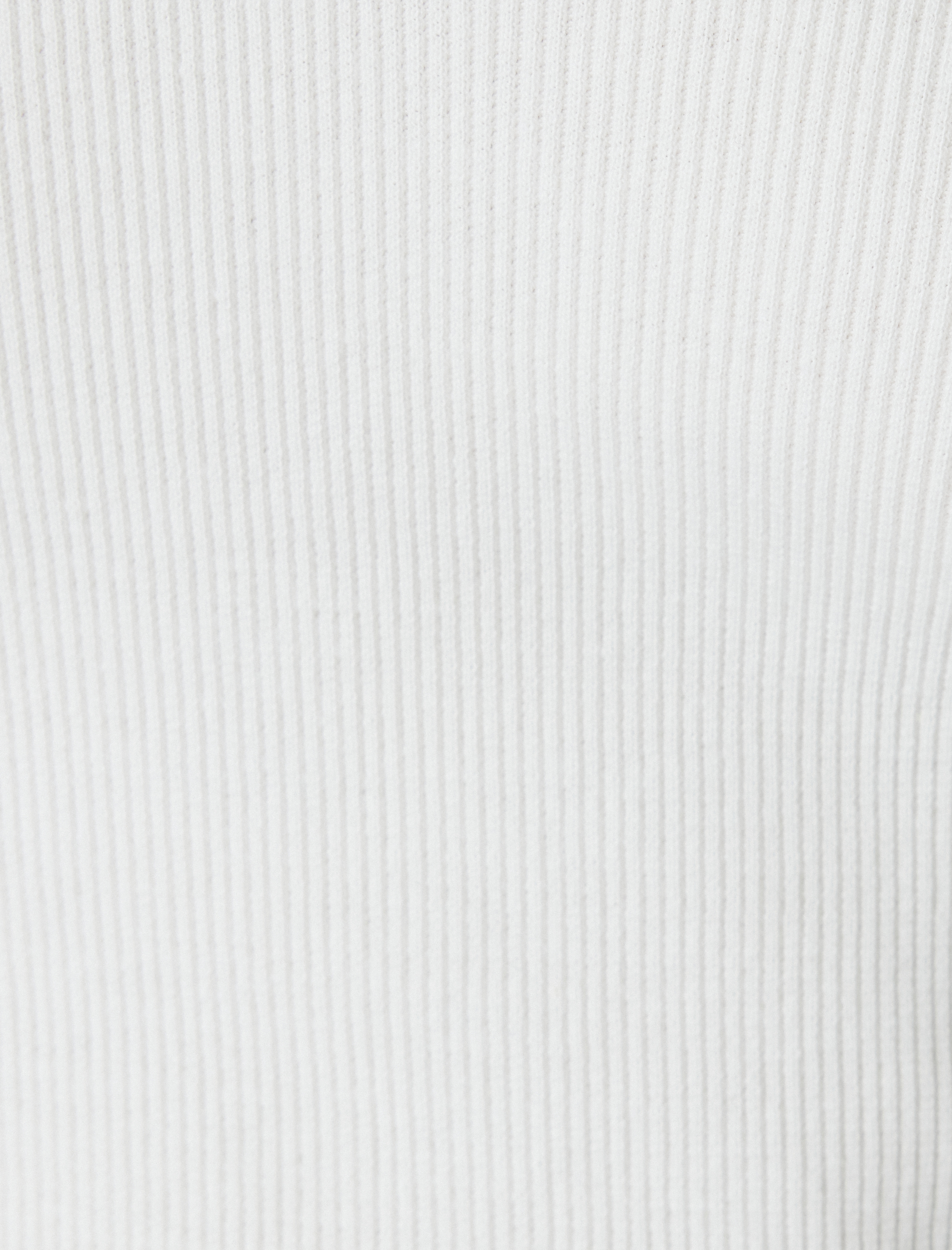   Polo V Yaka Tişört Çizgili Kısa Kollu Fitilli Pamuklu