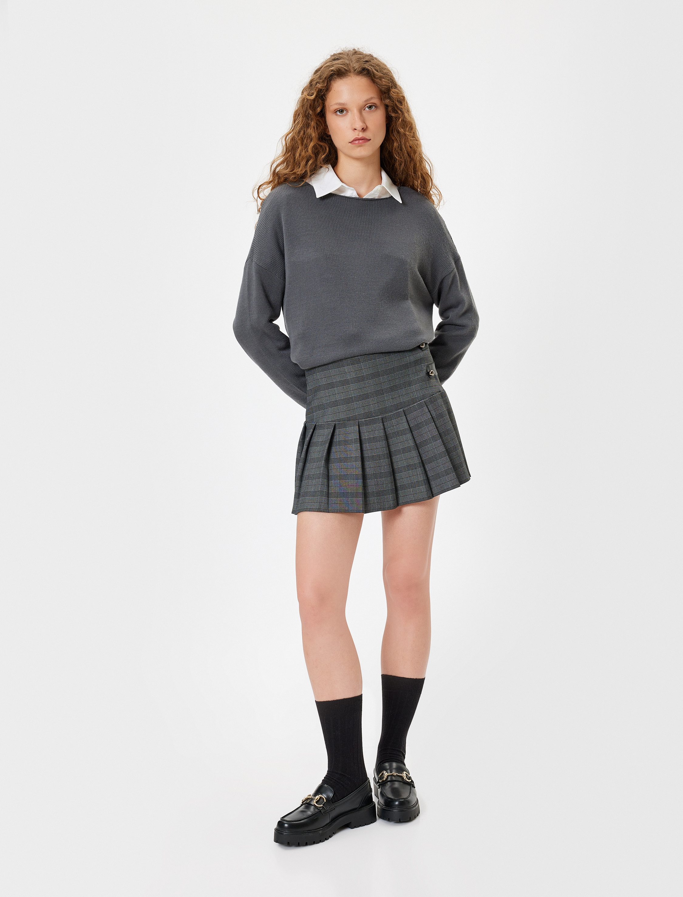   Triko Kazak Kayık Yaka Uzun Kollu Düşük Omuzlu Akrilik Kumaş