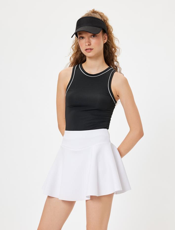  Sporcu Atleti Halter Yaka Biyeli Kolsuz