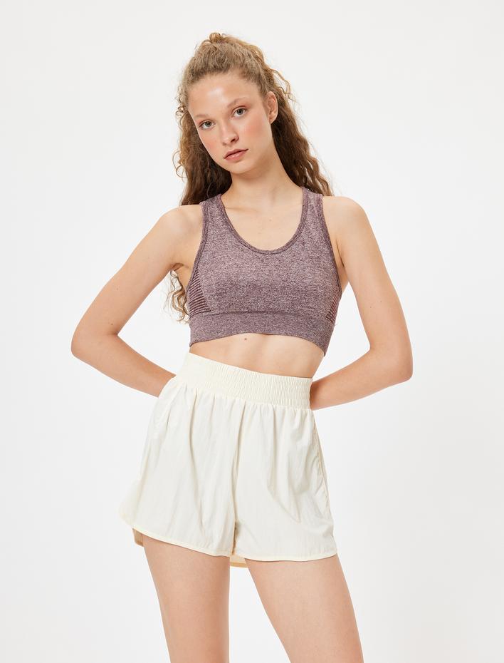  Sırt Detaylı U Yaka Slim Fit Sporcu Sütyeni