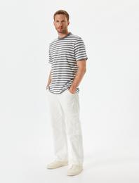 Basic Tişört Bisiklet Yaka Kısa Kollu Pamuklu