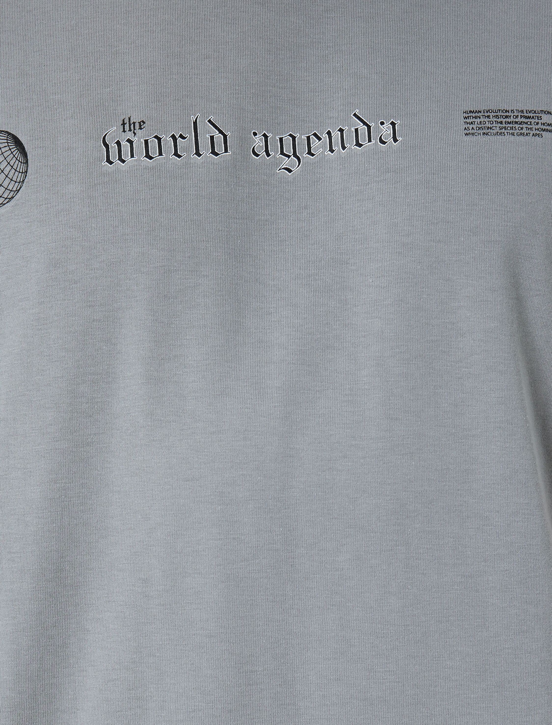   Slogan Baskılı Bisiklet Yaka Pamuklu Oversize Tişört