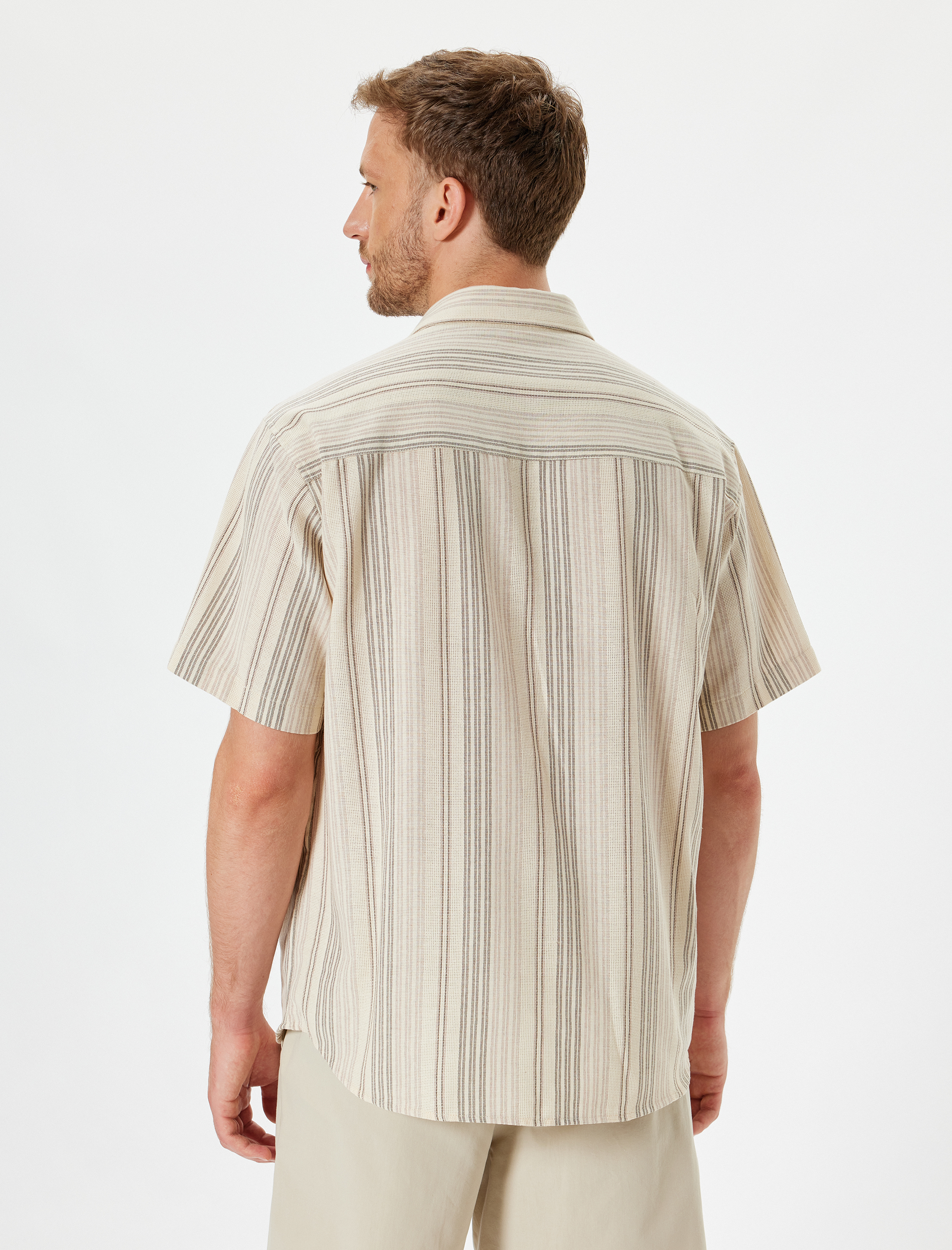 Kısa Kollu Gömlek Cep Detaylı Pamuklu Regular Fit