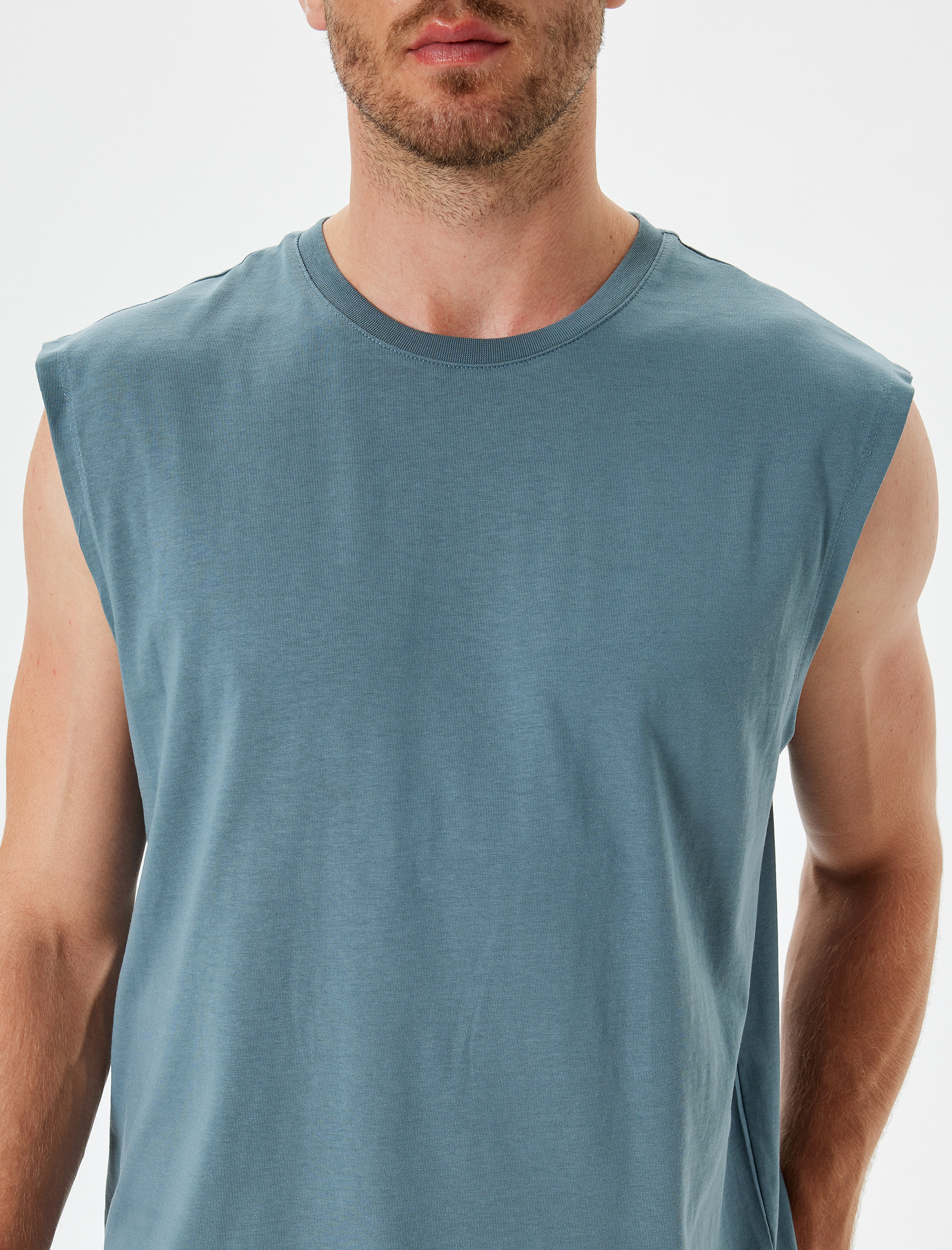   Basic Atlet Kolsuz Bisiklet Yaka Pamuklu