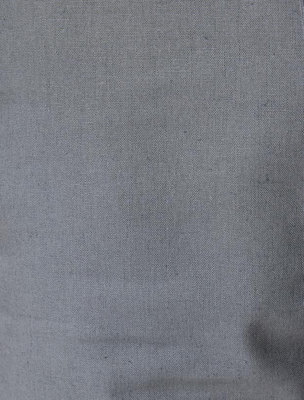 Keten Karışımlı Şort Kısa Chino Cep Detaylı_5