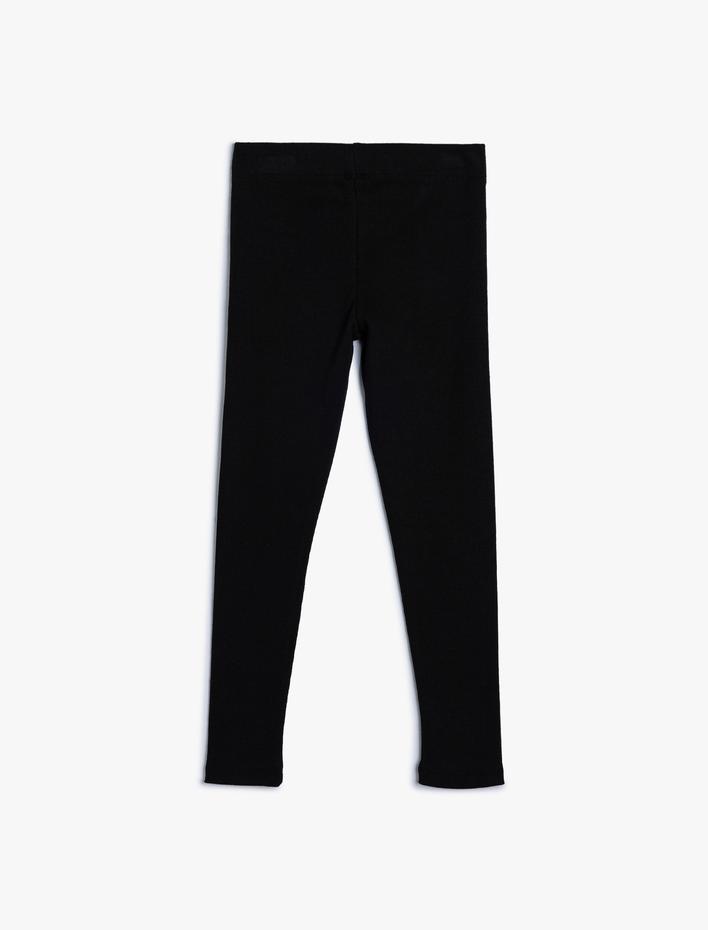 Kız Çocuk Basic Tayt Beli Lastikli