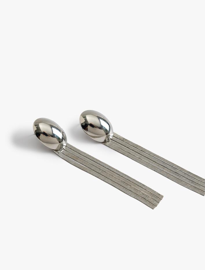 Kadın Geometrik Küpe Sallantılı Zincir Detaylı