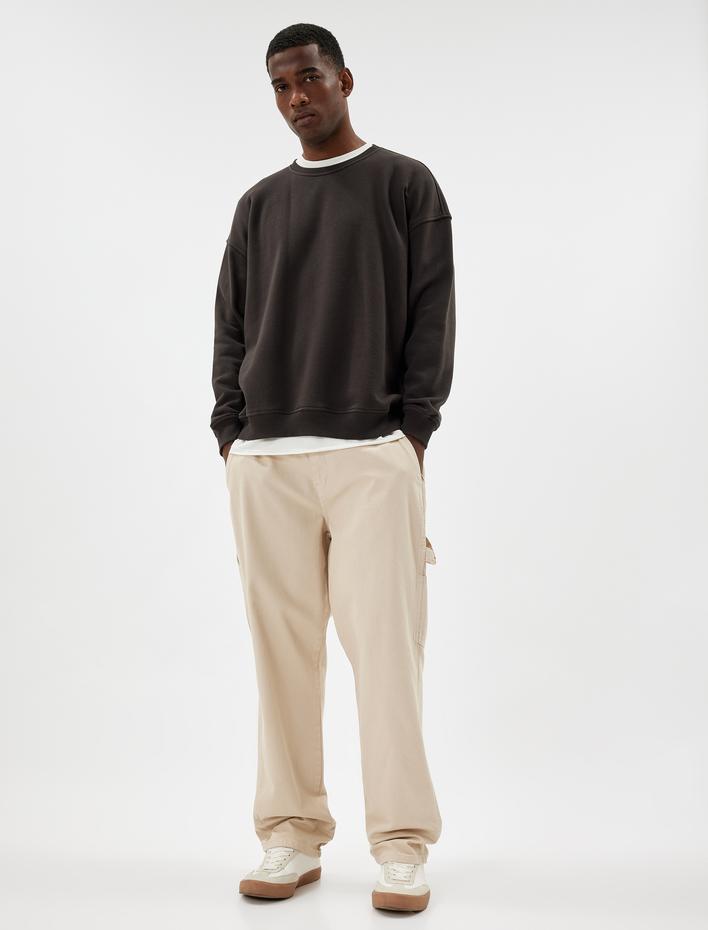  Chino Pantolon Cep Detaylı Pamuklu