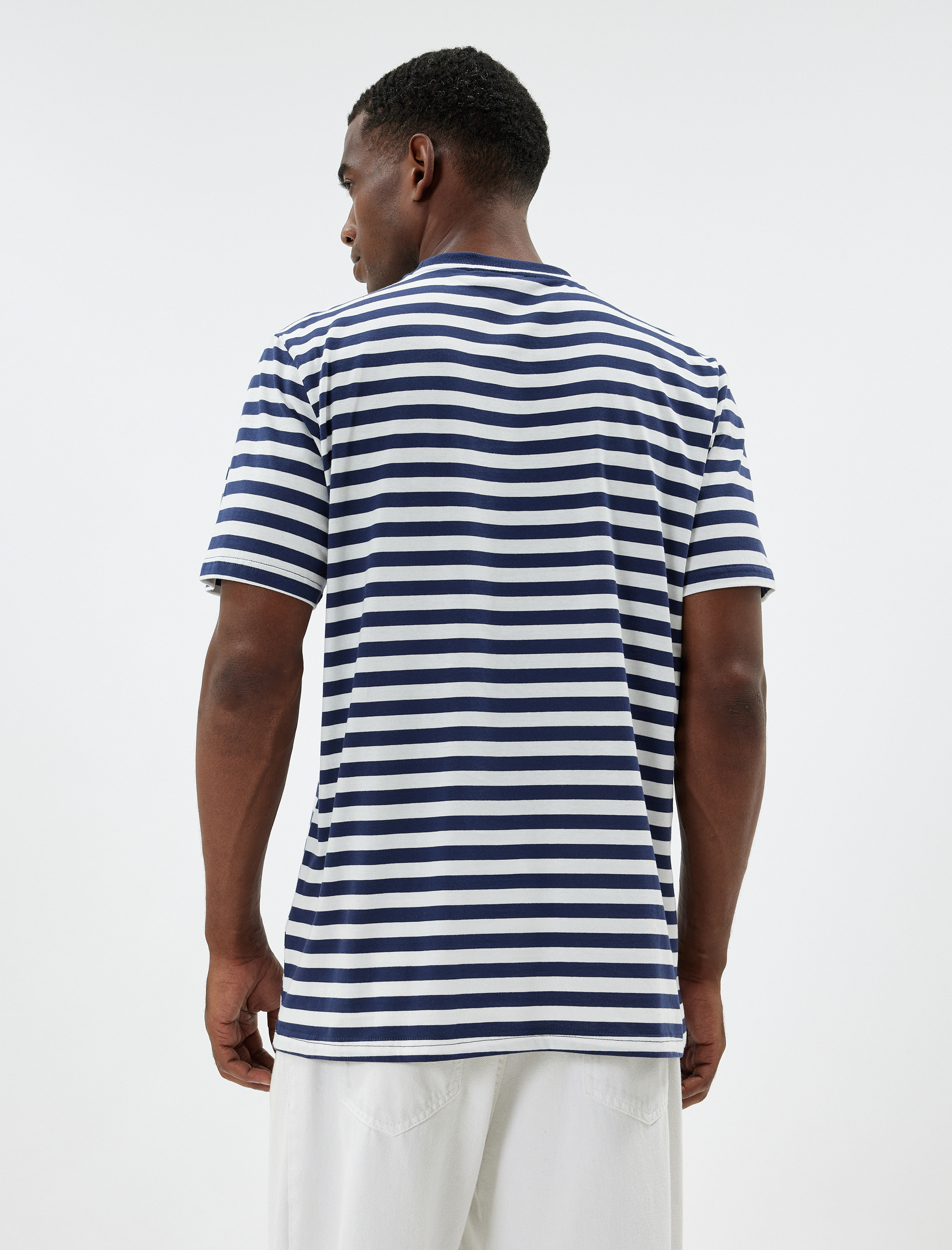   Basic Tişört Bisiklet Yaka Kısa Kollu Pamuklu