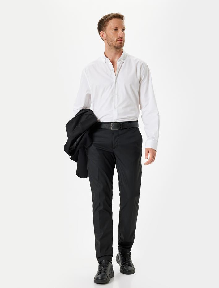  Slim Fit Gömlek Uzun Kollu Pamuklu