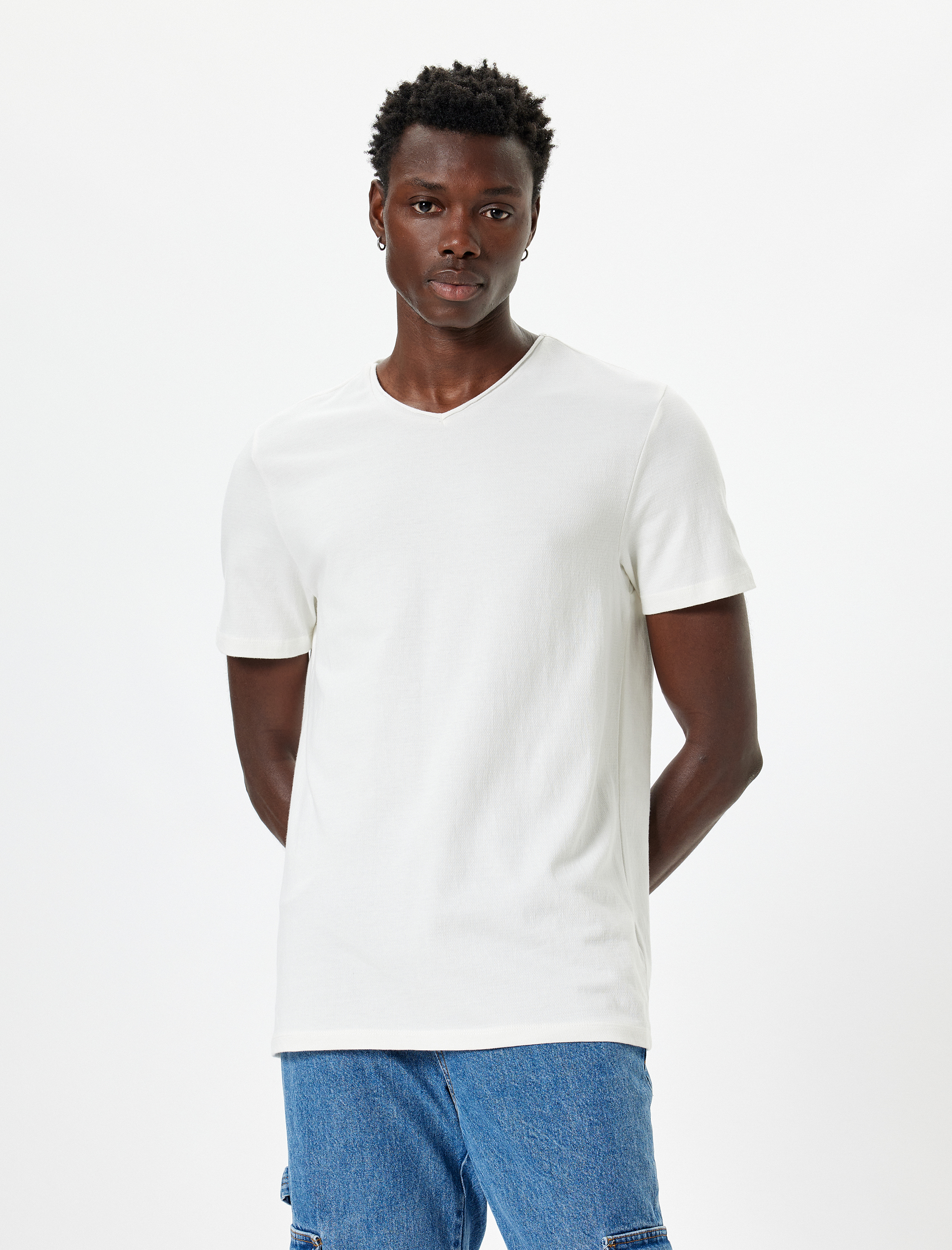   Pamuklu Kısa Kollu Regular Fit Bisiklet Yaka Basic Tişört