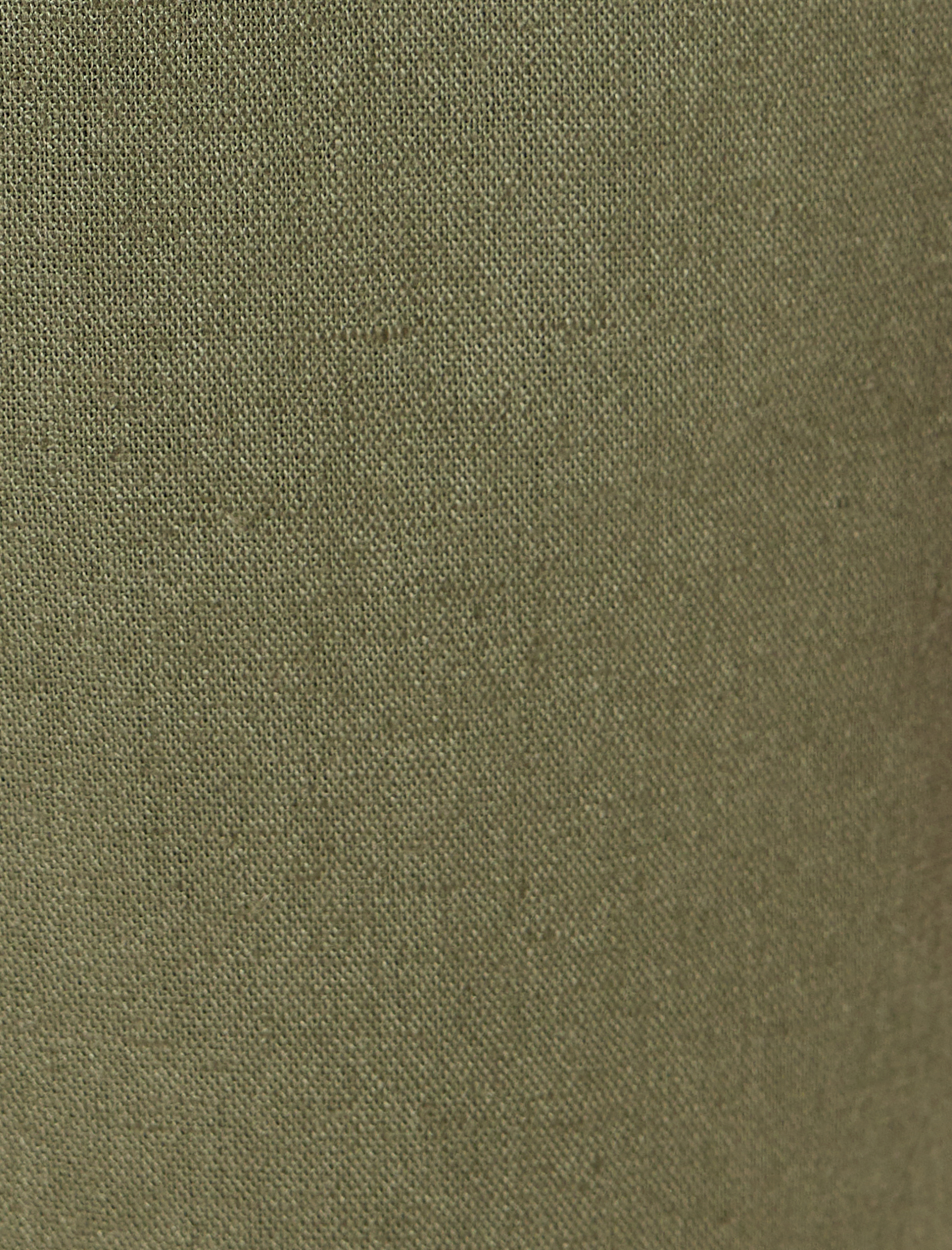   Bermuda Şort Viskon Keten Karışımlı Chino Cep Detaylı