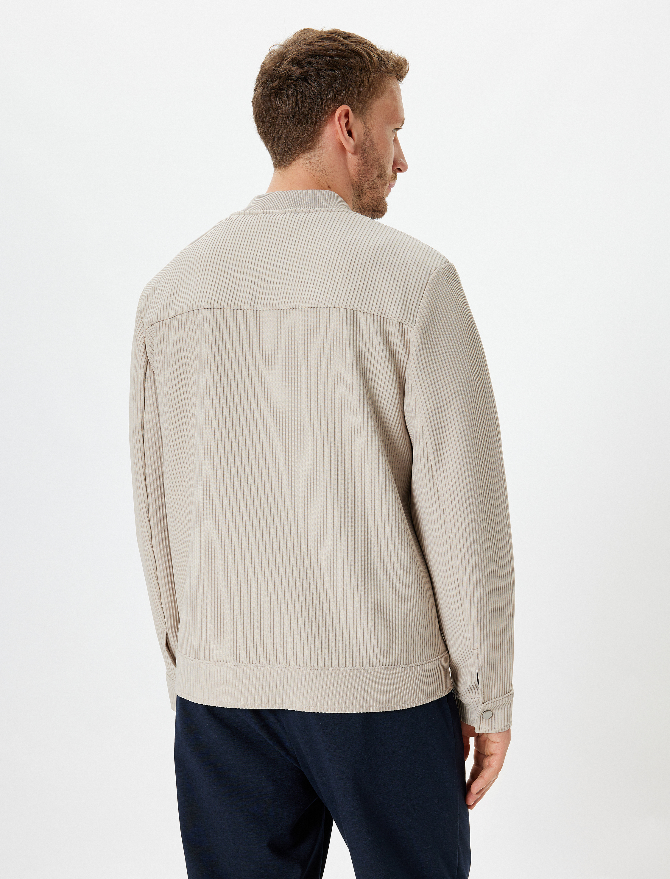   Bomber Ceket Fitilli Fermuarlı