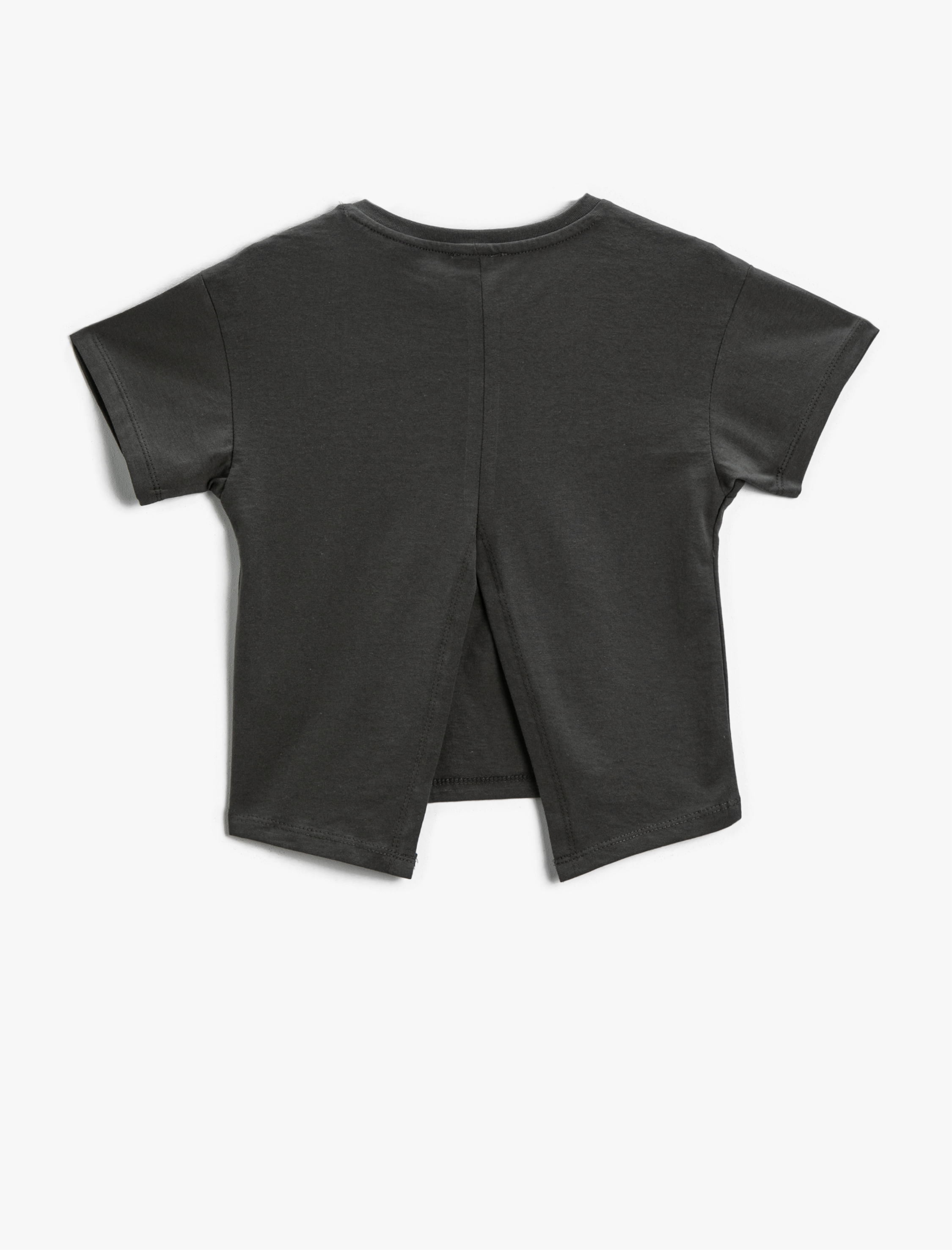  Kız Çocuk Harry Potter Baskılı Tişört Lisanslı Crop Yırtmaç Detaylı