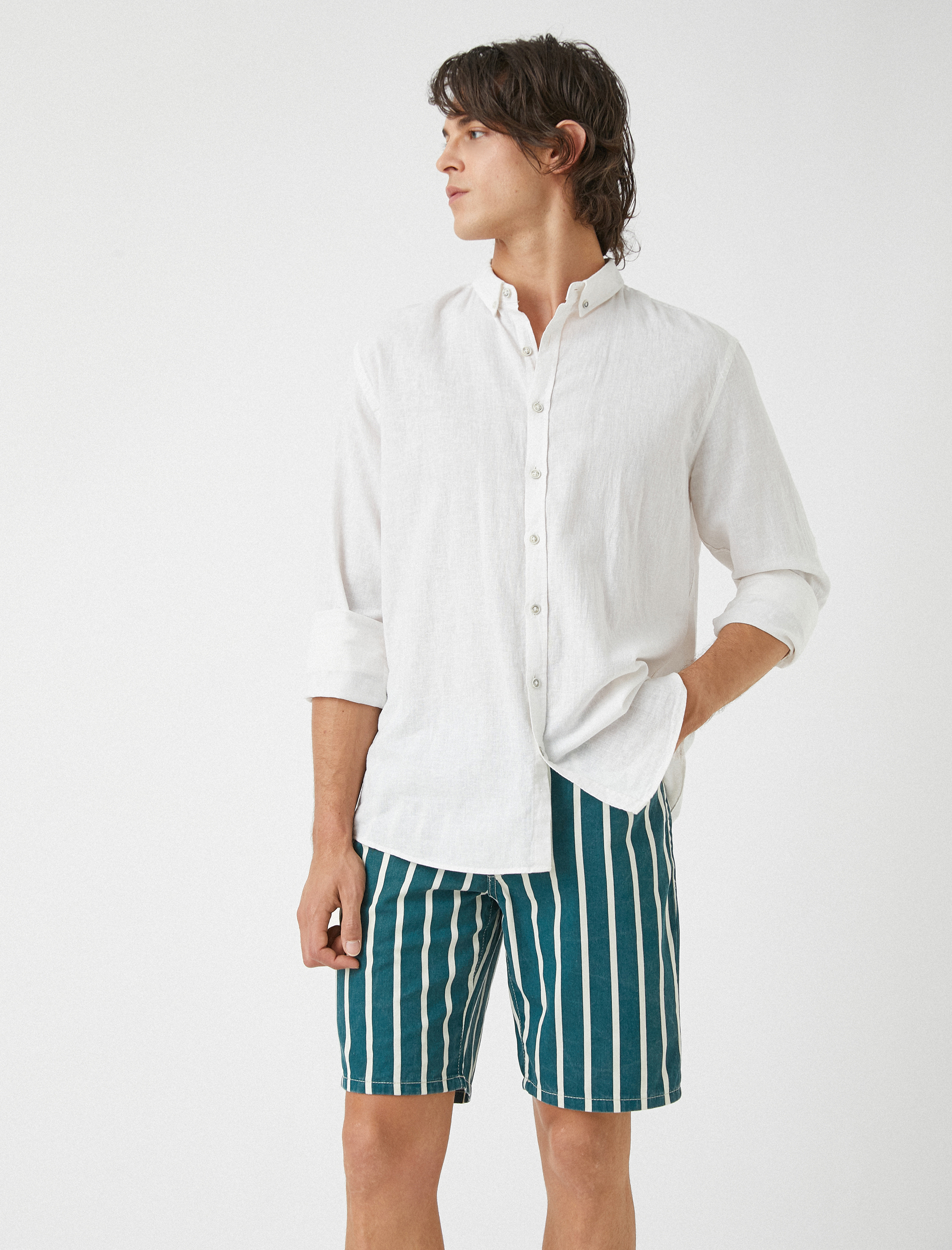   Gabardin Şort Cepli