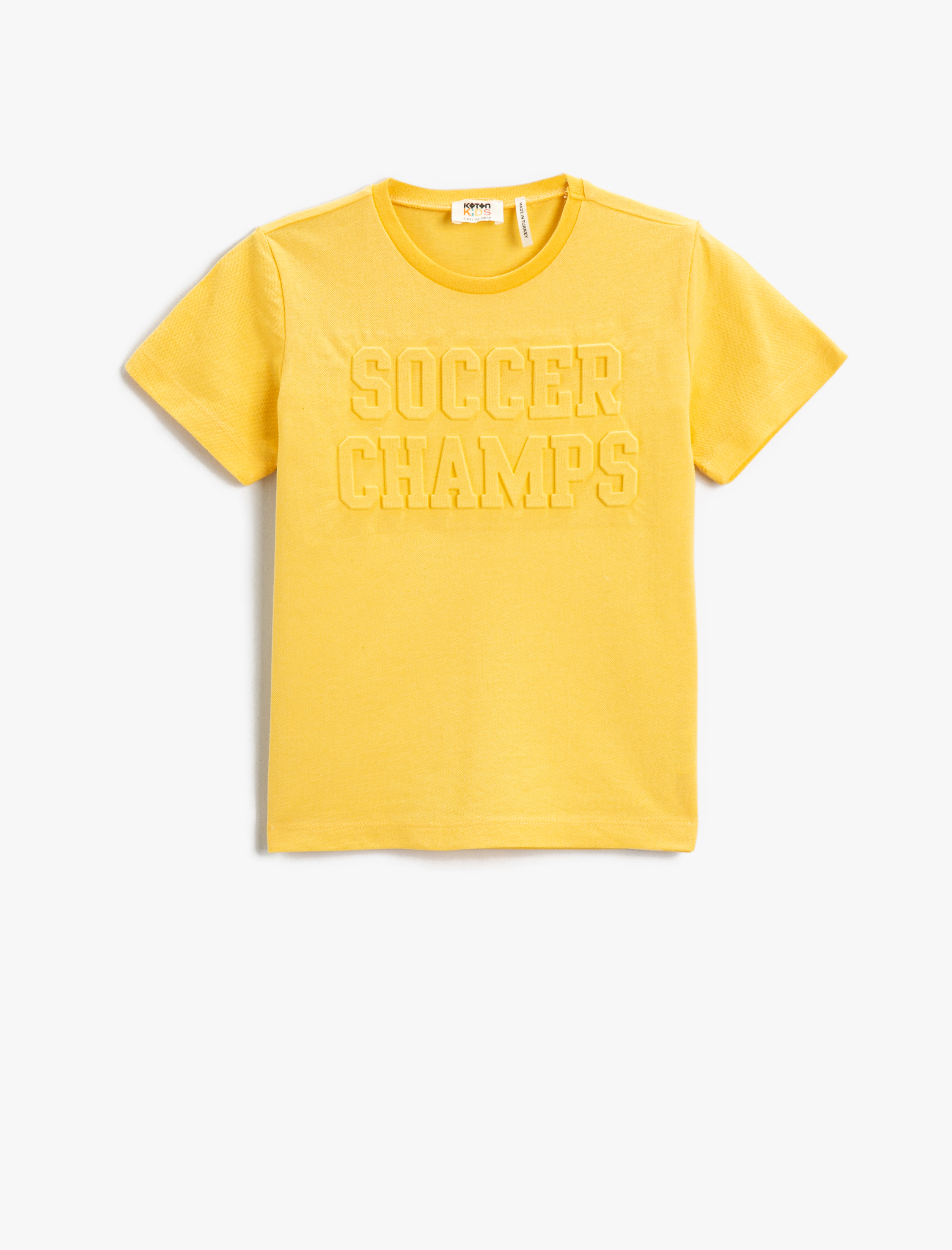  Erkek Çocuk Sloganlı Kısa Kollu Tişört Bisiklet Yaka