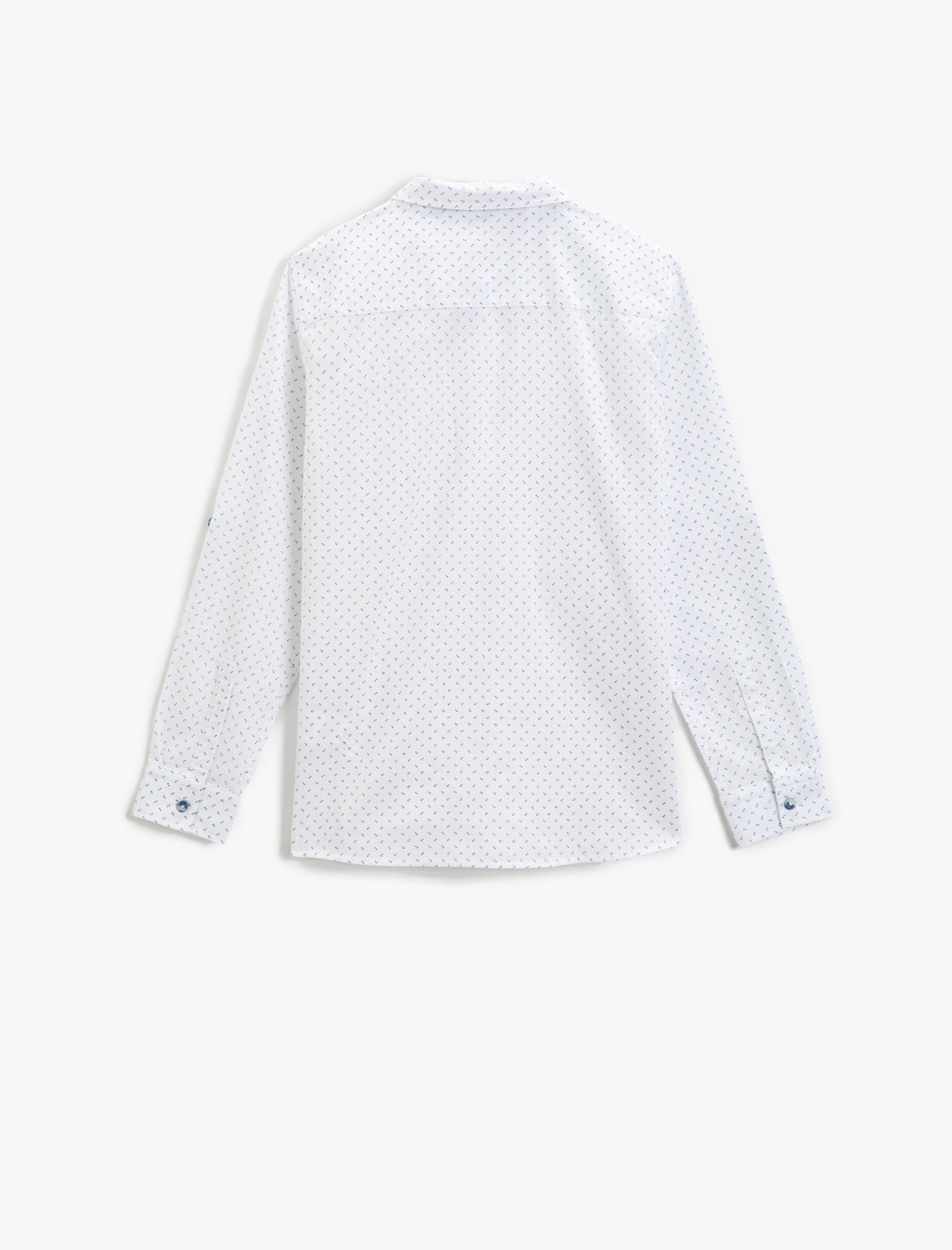  Erkek Çocuk Baskılı Papyonlu Uzun Kollu Gömlek Pamuklu