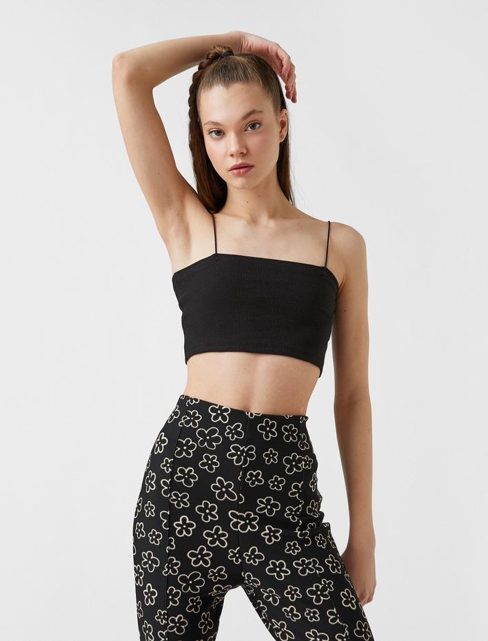  İnce Askılı Crop Atlet