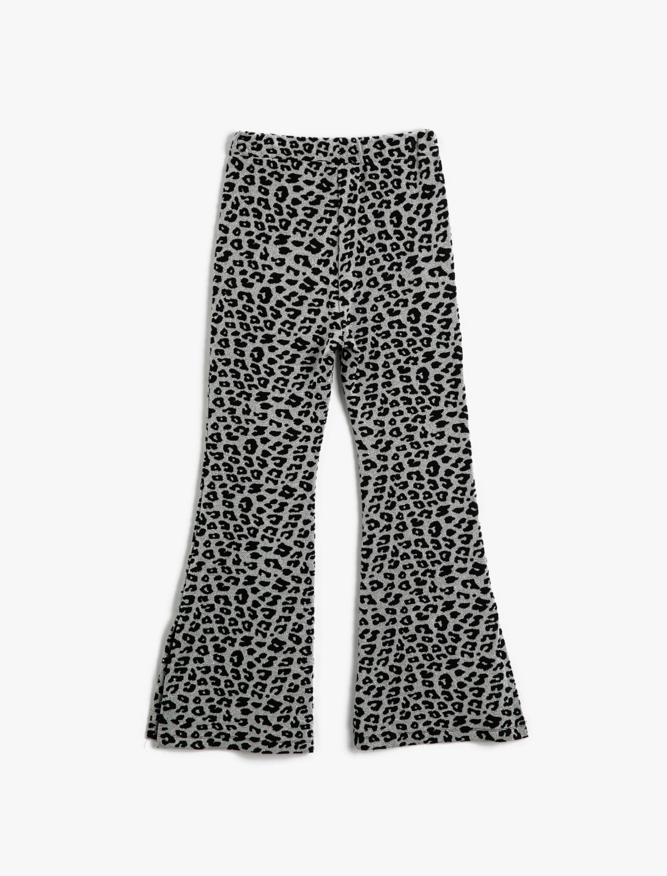  Kız Çocuk İspanyol Paça Pantolon Yırtmaç Detaylı