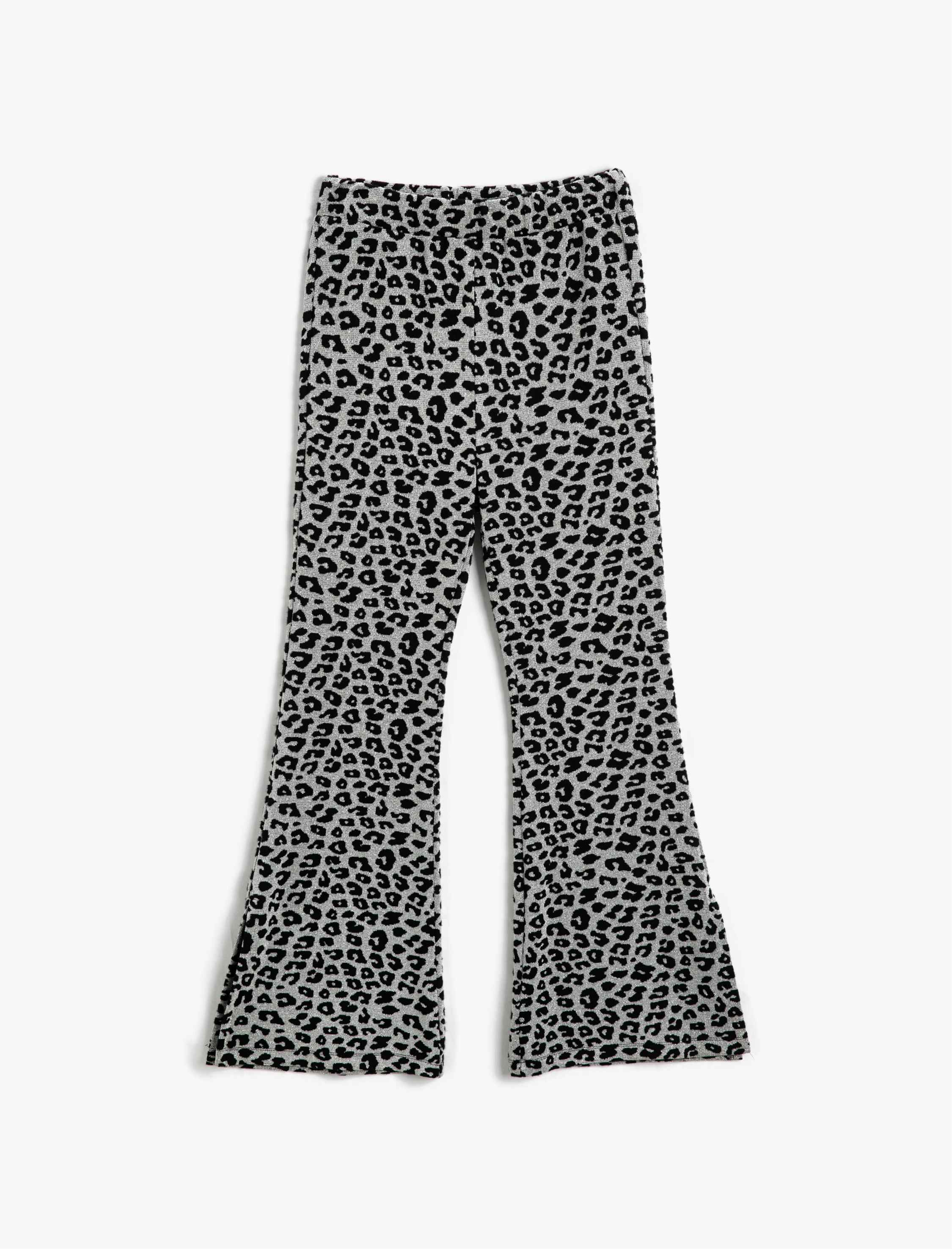  Kız Çocuk İspanyol Paça Pantolon Yırtmaç Detaylı