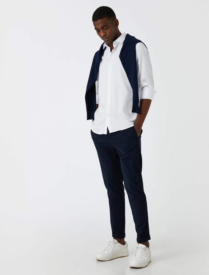  Basic Gömlek Klasik Manşet Yaka Uzun Kollu Non Iron