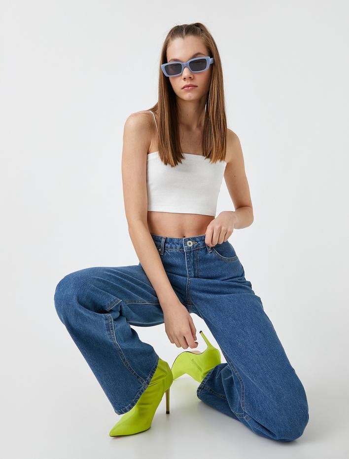  İnce Askılı Crop Atlet